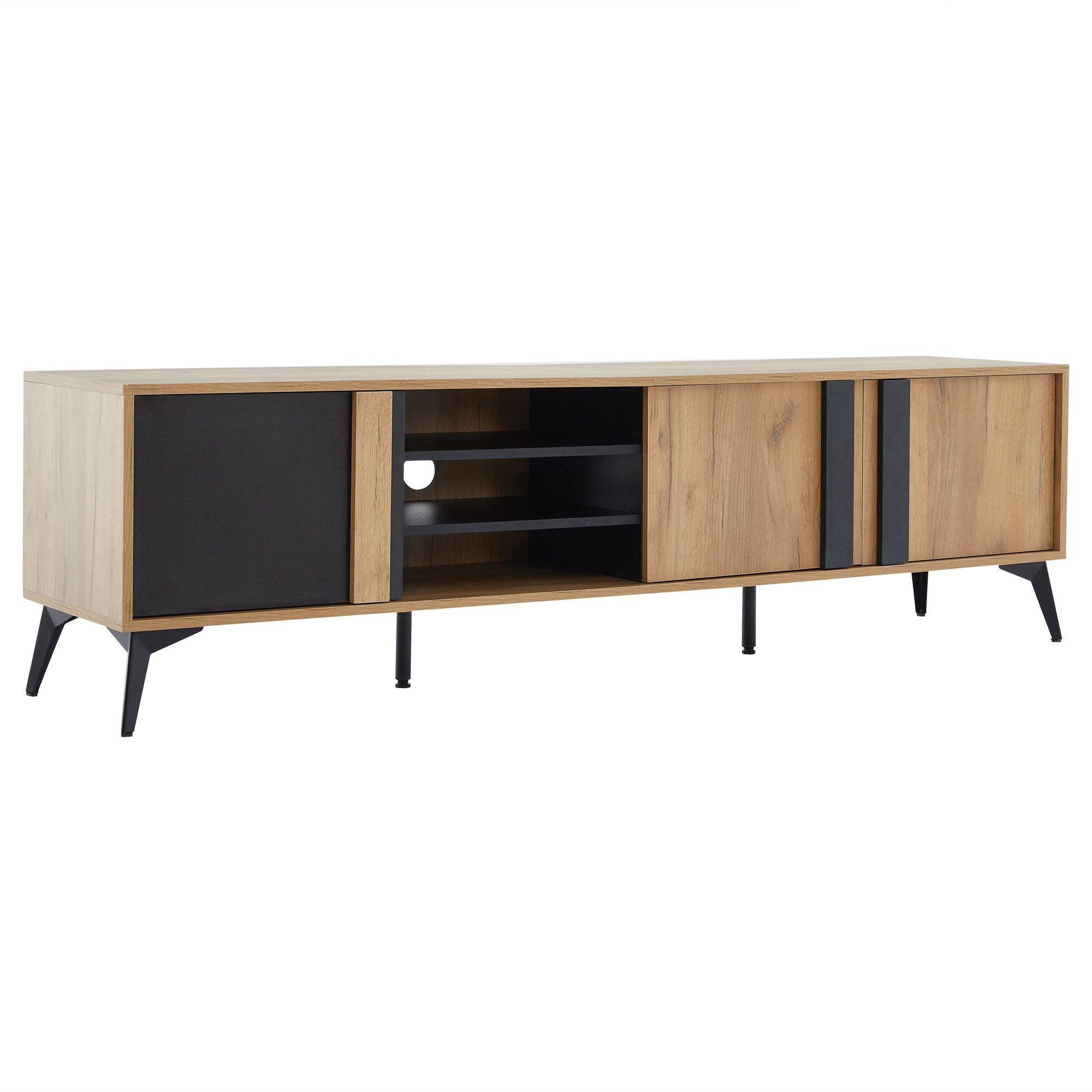 Brown - Urban Meuble - Modern Console Table Brown-Black Chic Storage - 5