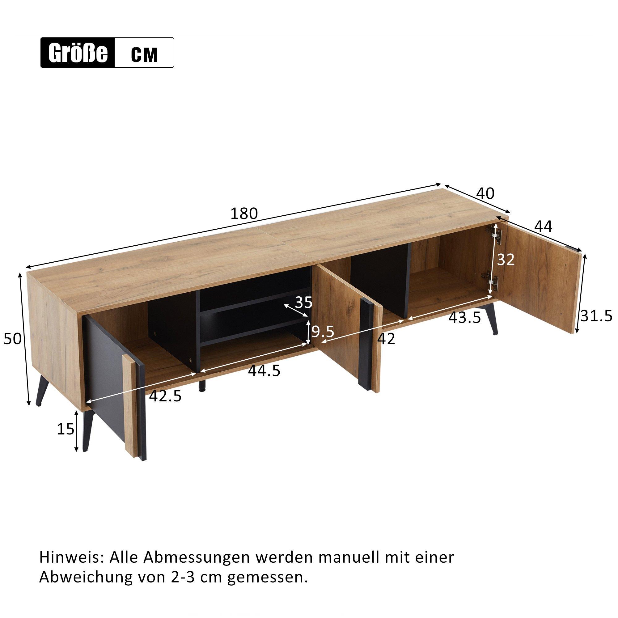 Brown - Urban Meuble - Modern Console Table Brown-Black Chic Storage - 6