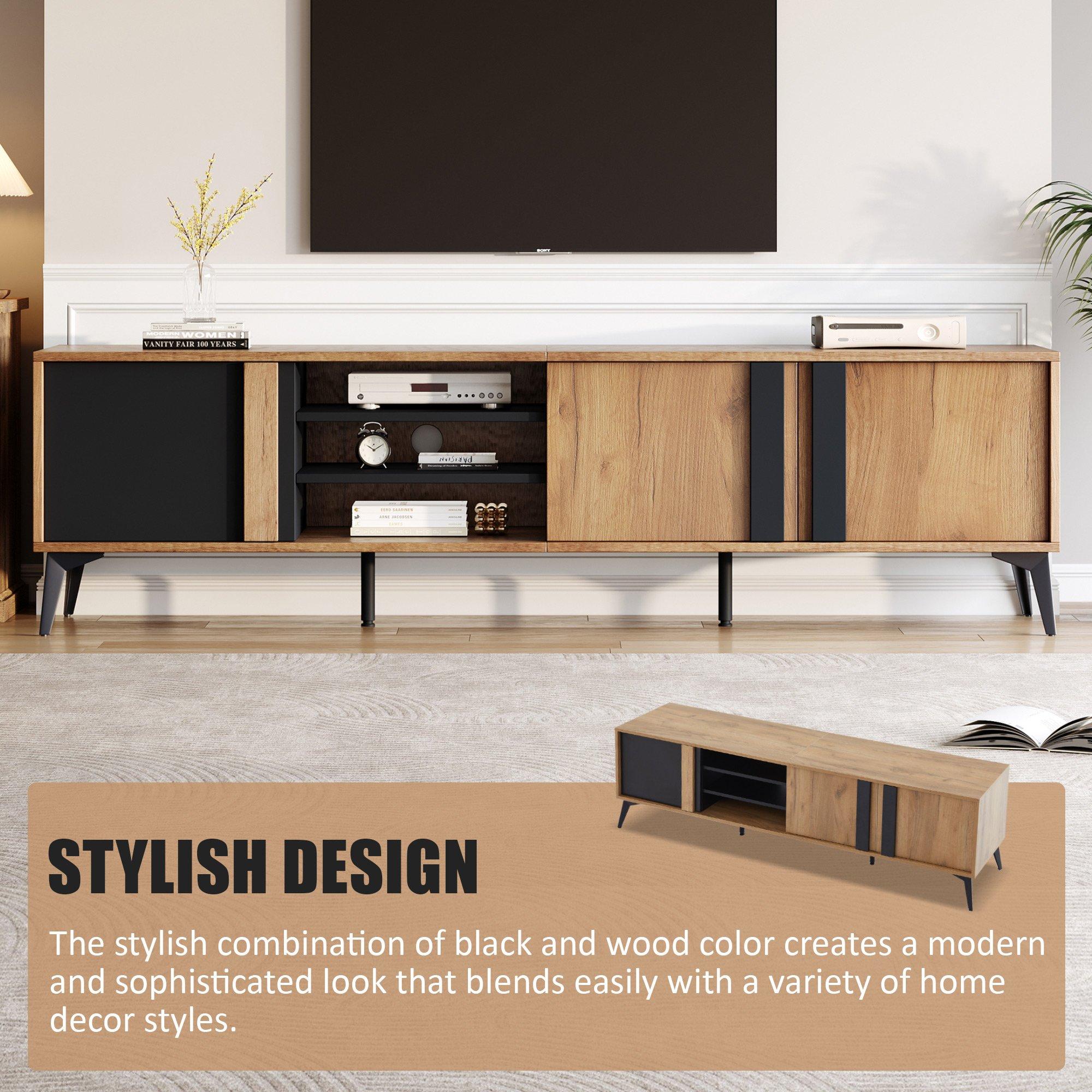 Brown - Urban Meuble - Modern Console Table Brown-Black Chic Storage - 7