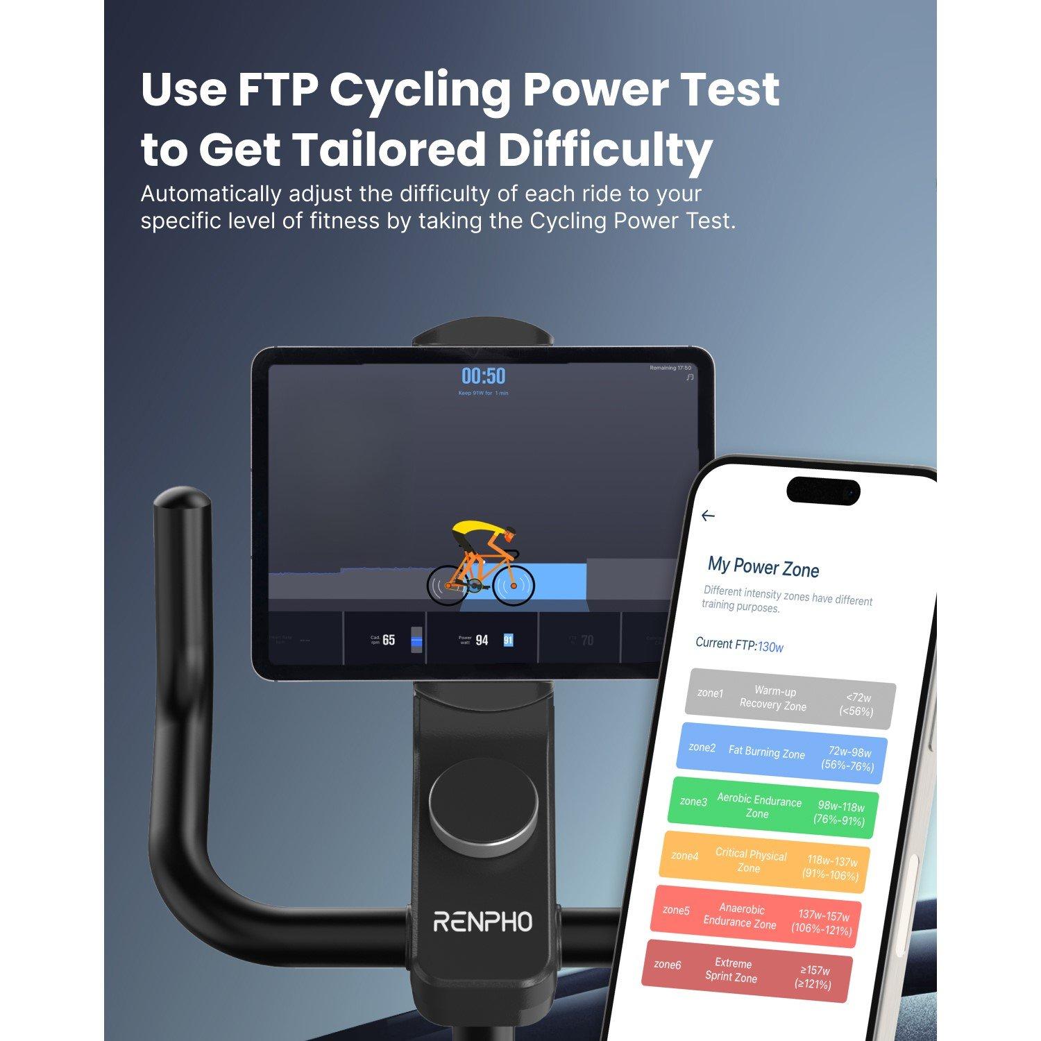 Black - Renpho - Renpho Smart Exercise Bike - 7