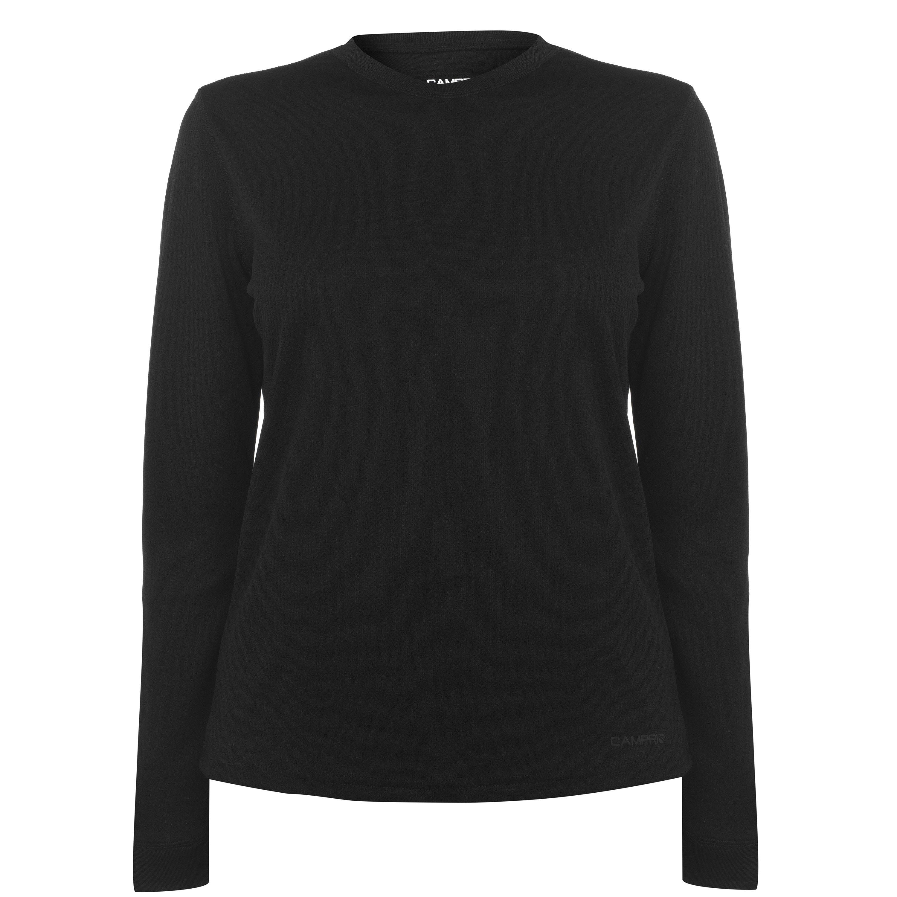 Black - Campri - Thermal Baselayer Top Womens - 1