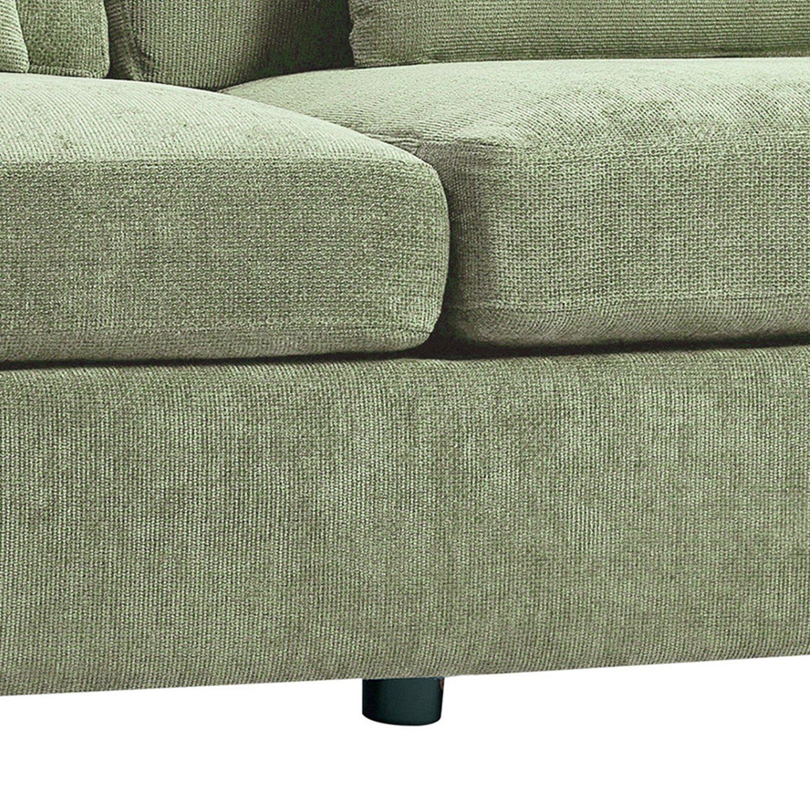 Green - Kabinet UK - 2-Seater Chenille Upholstered Sofa with Pillows - 9