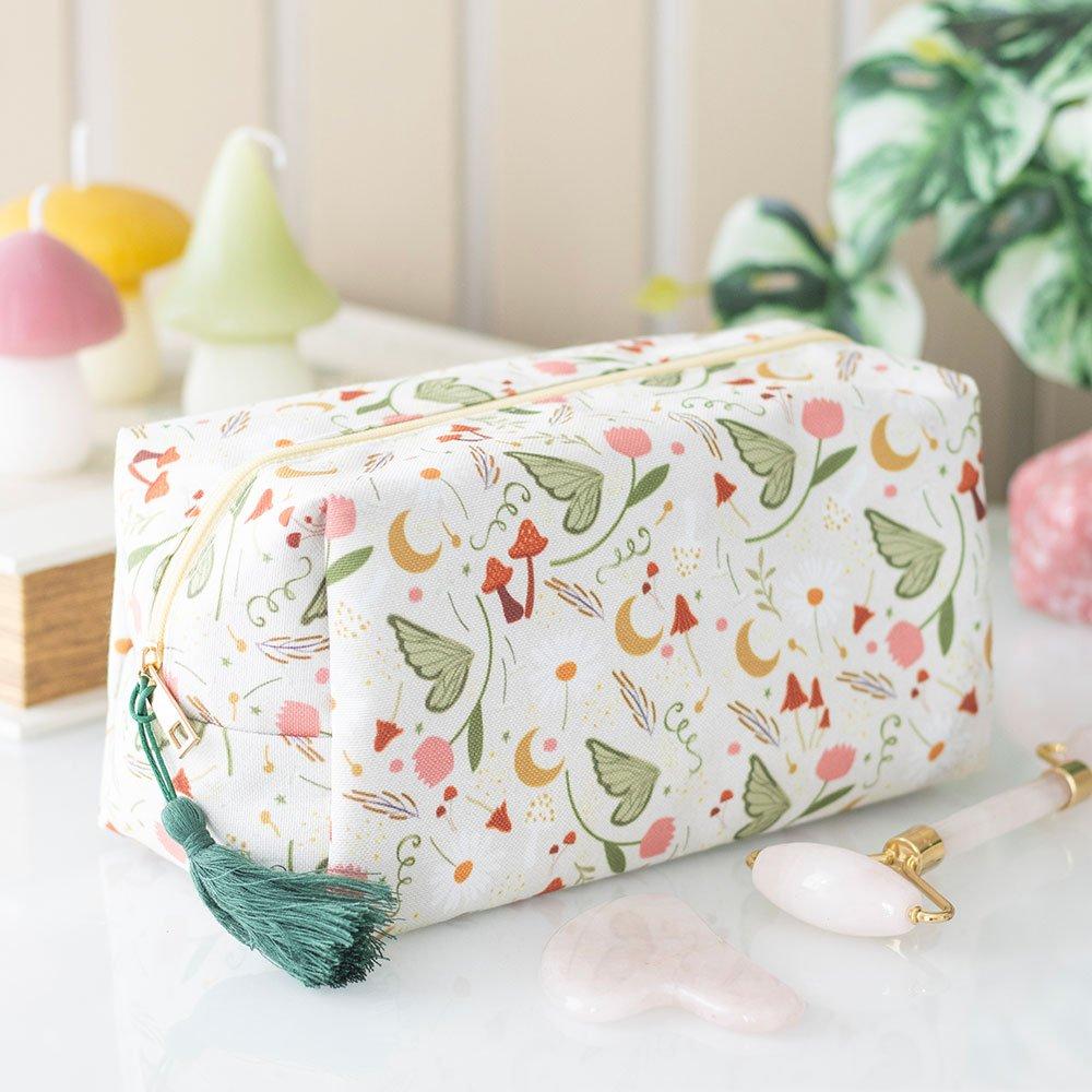 Green - Something Different - Fairy Folklore Print Makeup Bag - 1