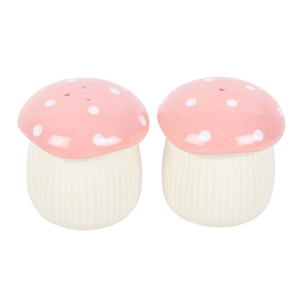 Pink - Something Different - Pink Mushroom Salt and Pepper Shakers - 3