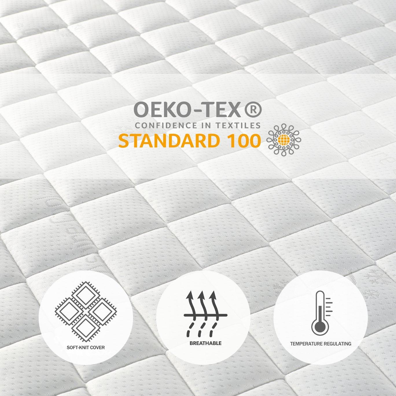 White - Aspire - Medium Comfort Pocket+ Memory Hybrid Mattress - 4