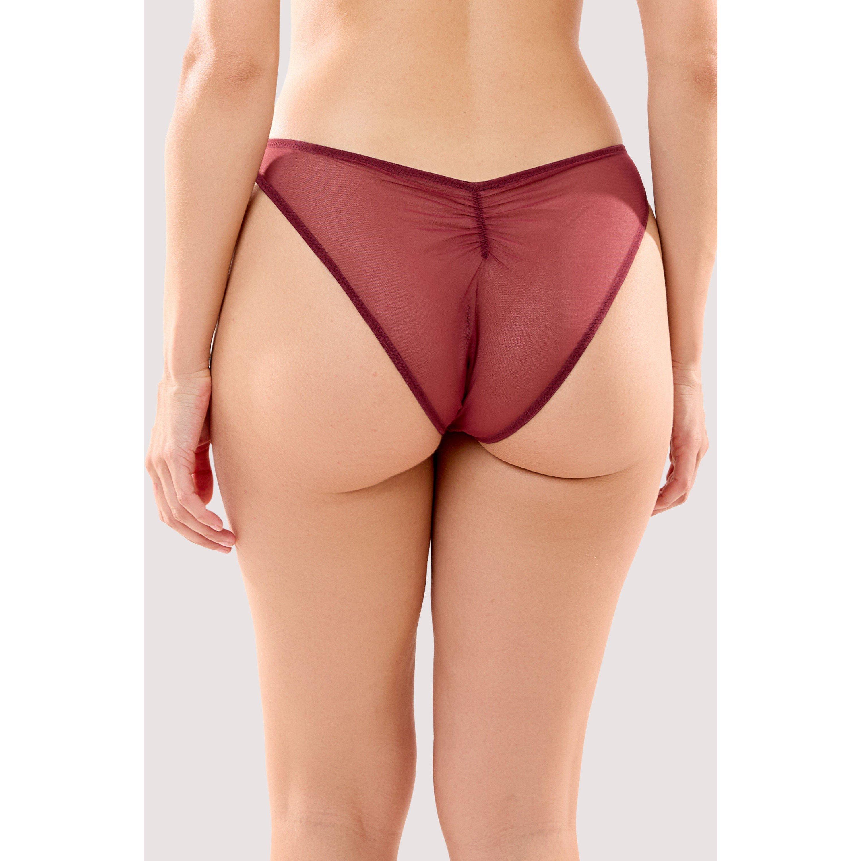 Wine - Playful Promises - Thea Wine Baroque Embroidery Brief - 3