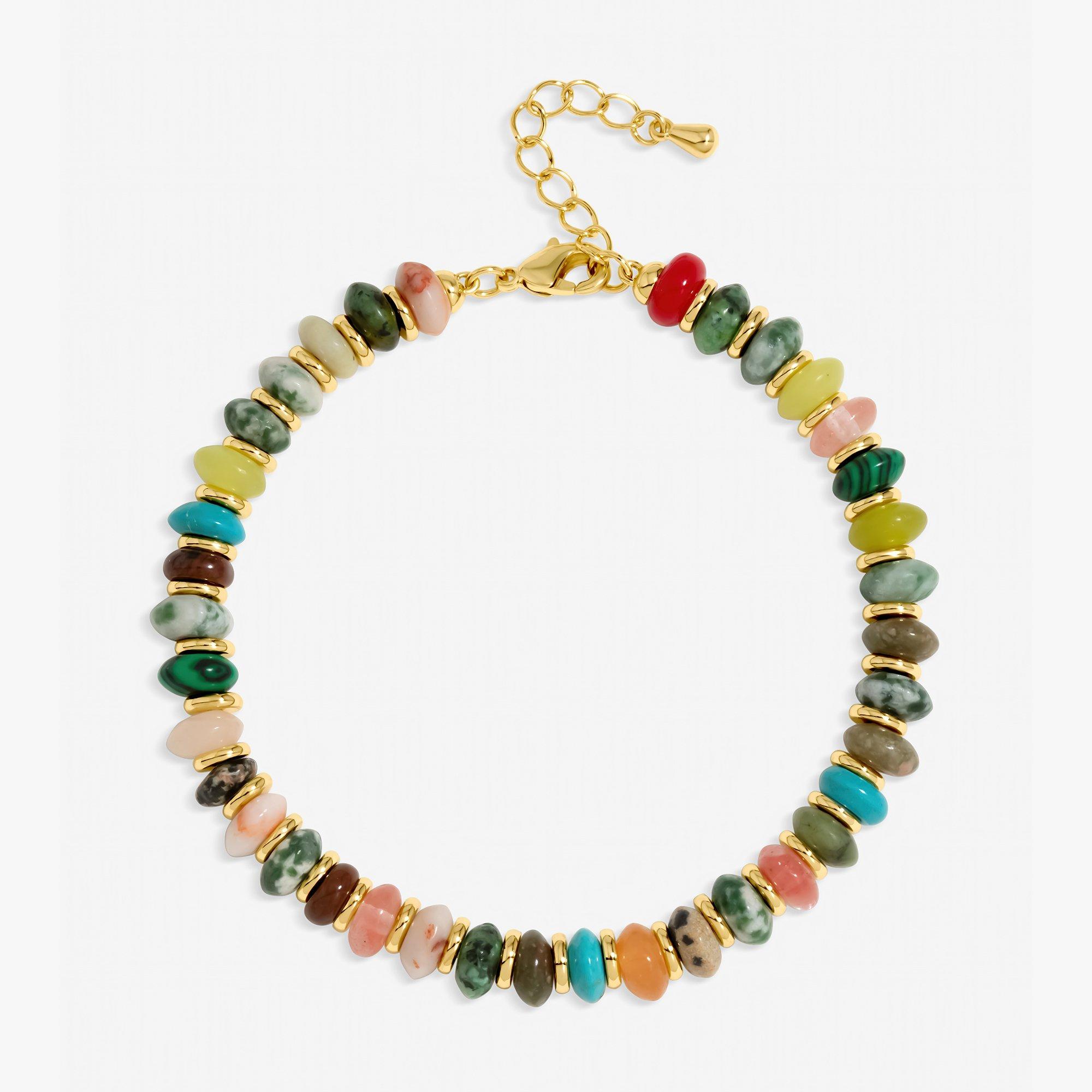Gold - Jon Richard - Multi Coloured Beaded Bracelet
