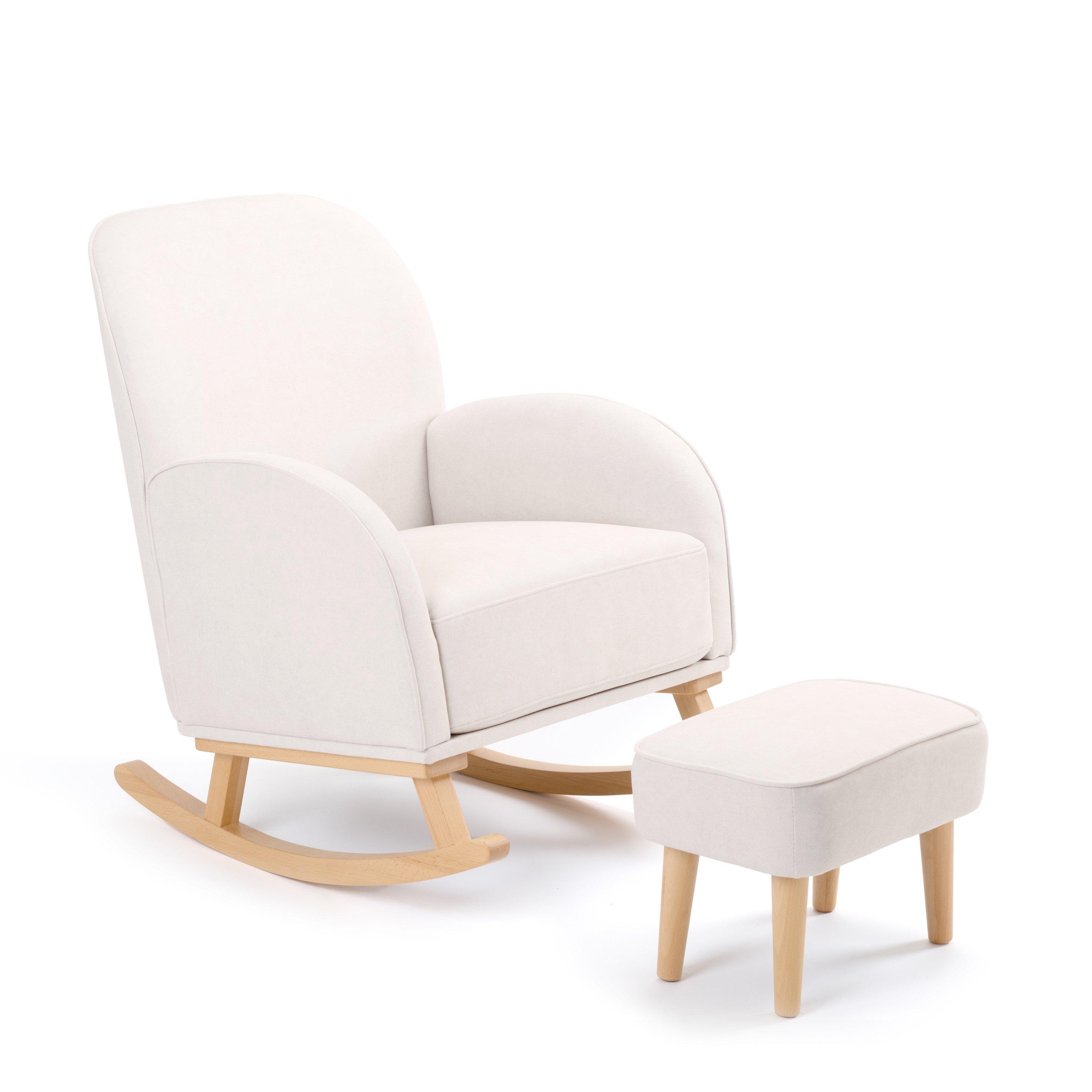 Cream - Babymore - Freya Nursing Chair with stool - Cream - 1