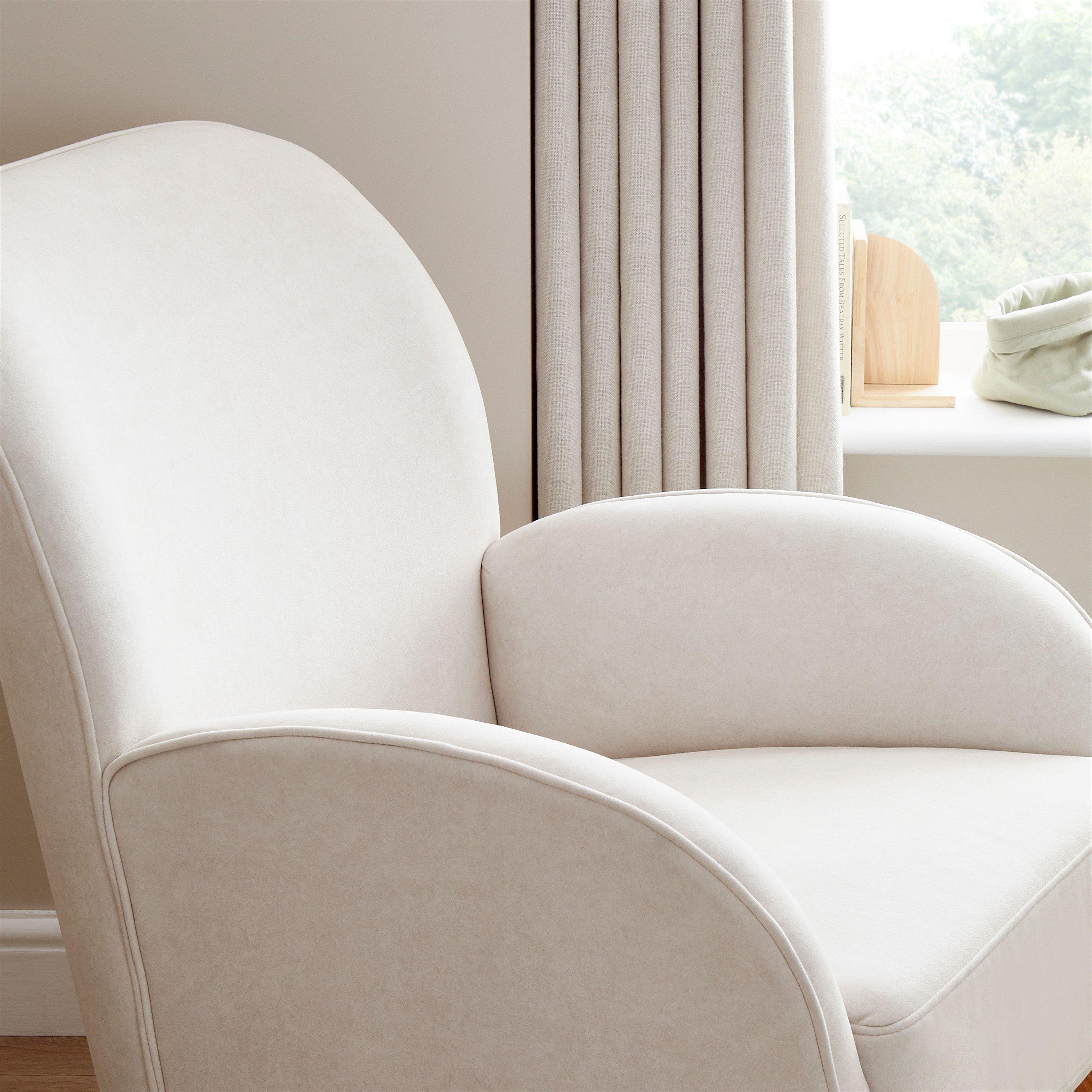 Cream - Babymore - Freya Nursing Chair with stool - Cream - 4