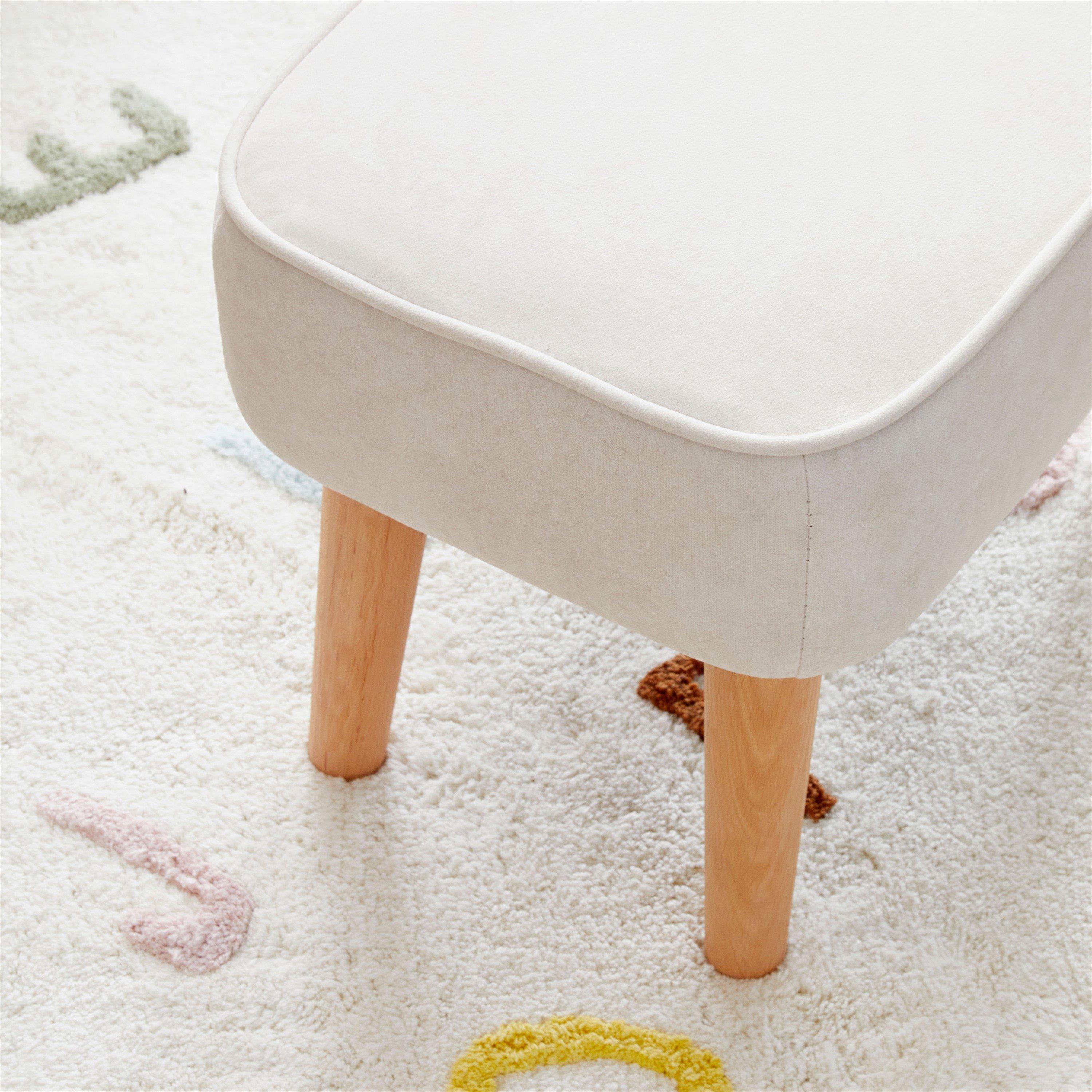 Cream - Babymore - Freya Nursing Chair with stool - Cream - 5
