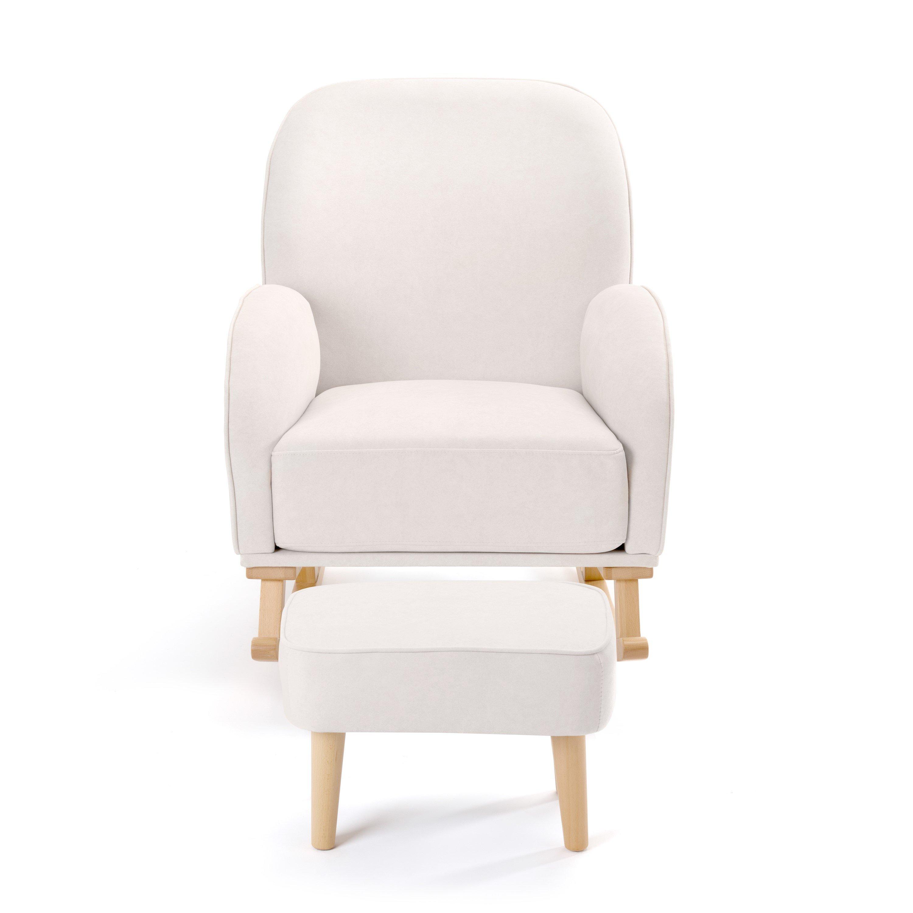 Cream - Babymore - Freya Nursing Chair with stool - Cream - 7
