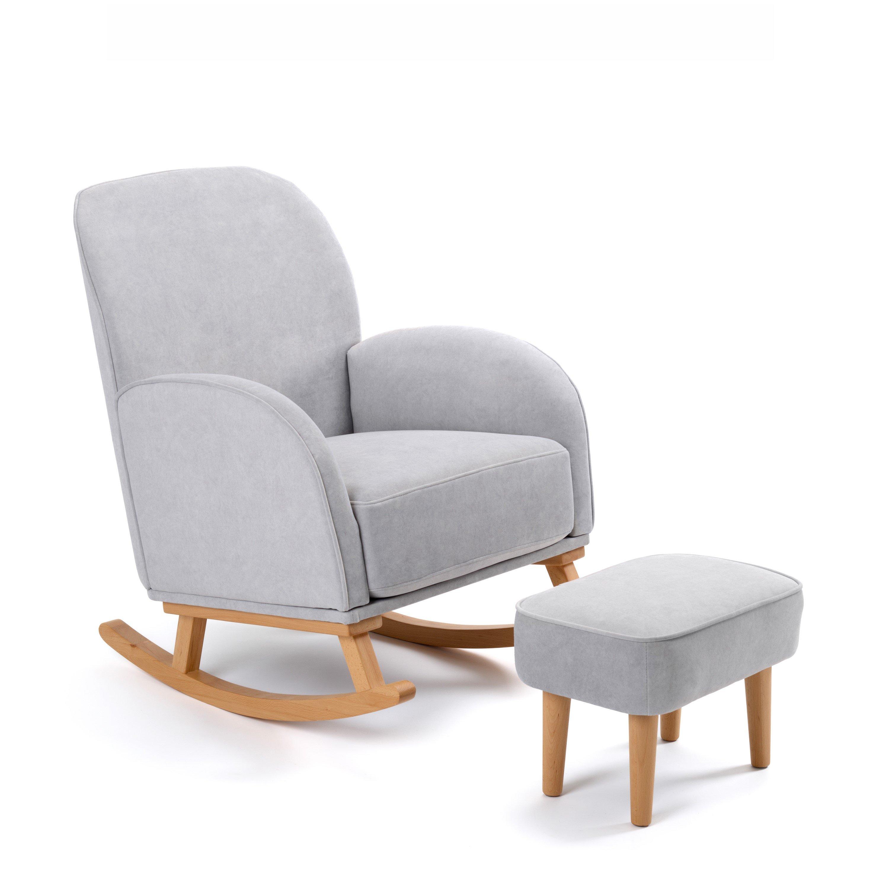 Babymore  Newborn Freya Nursing Chair With Stool - Grey - 88x67x95