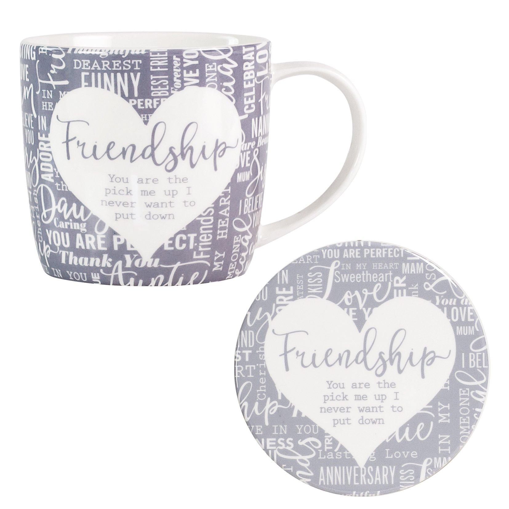 Said With Sentiment  7152 - Friendship Mug & Coaster - Purple