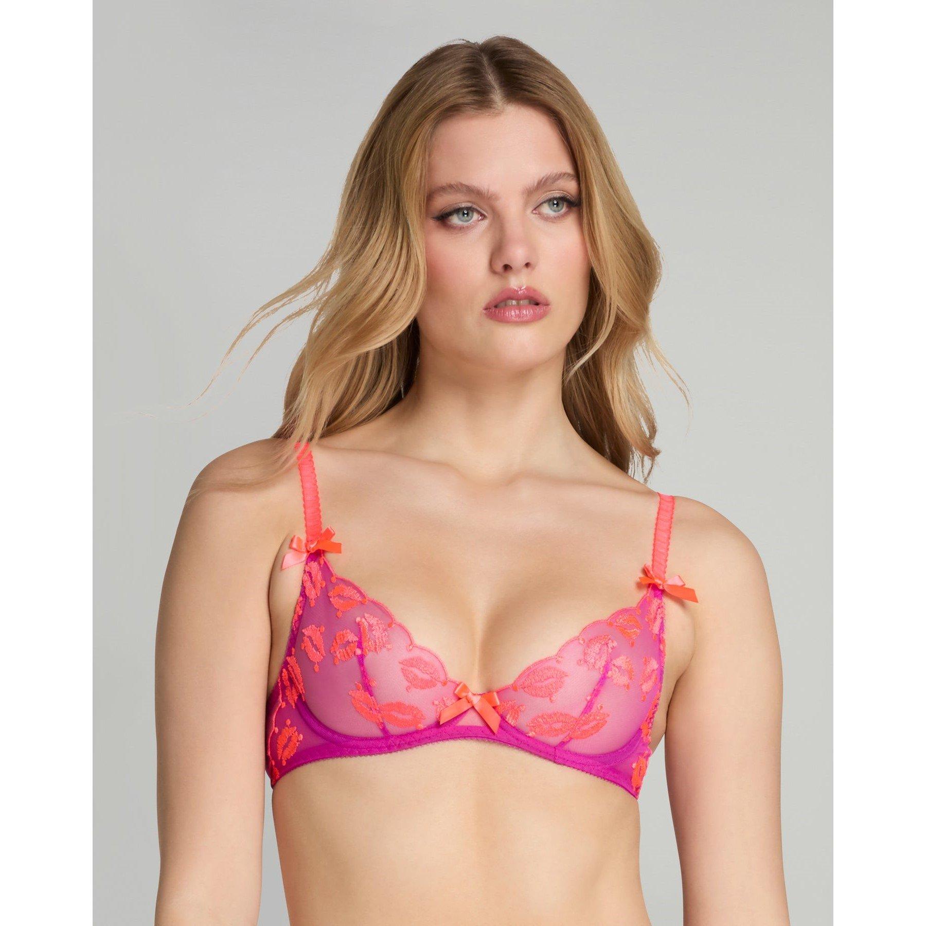 Agent Provocateur Women's Magenta/Neon Or Ottiliee Plunge Underwired Bra - 32E