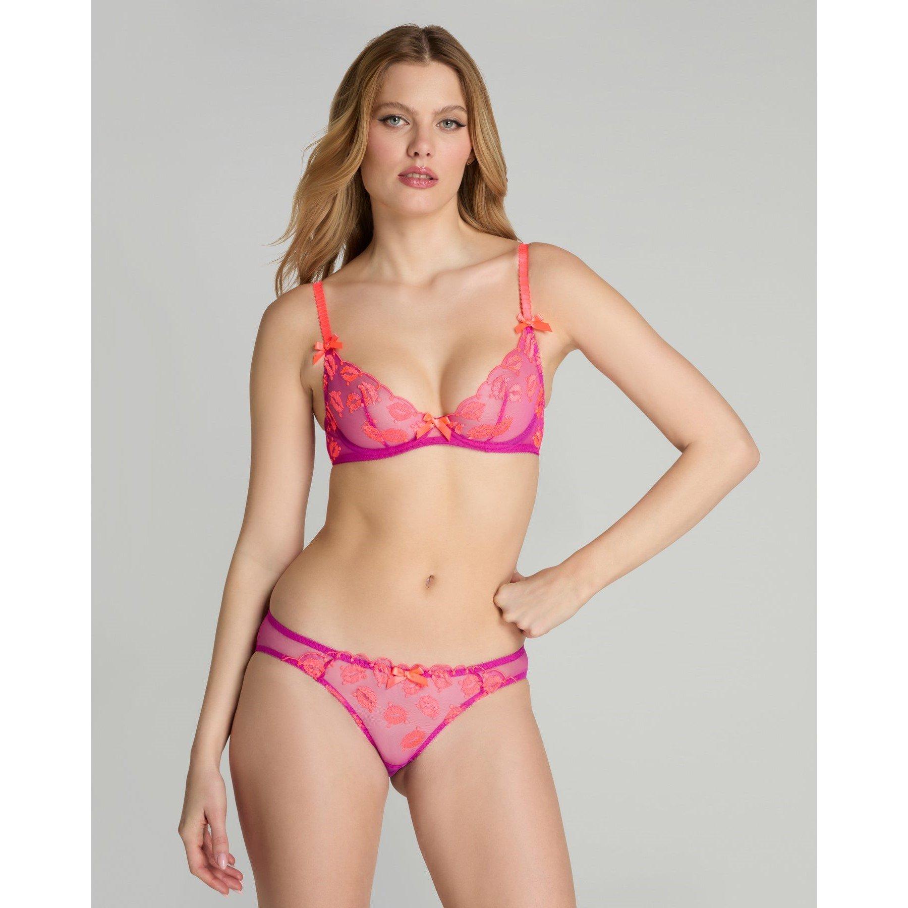 Magenta/Neon Or - Agent Provocateur - OTTILIEE Plunge Underwired Bra - 2