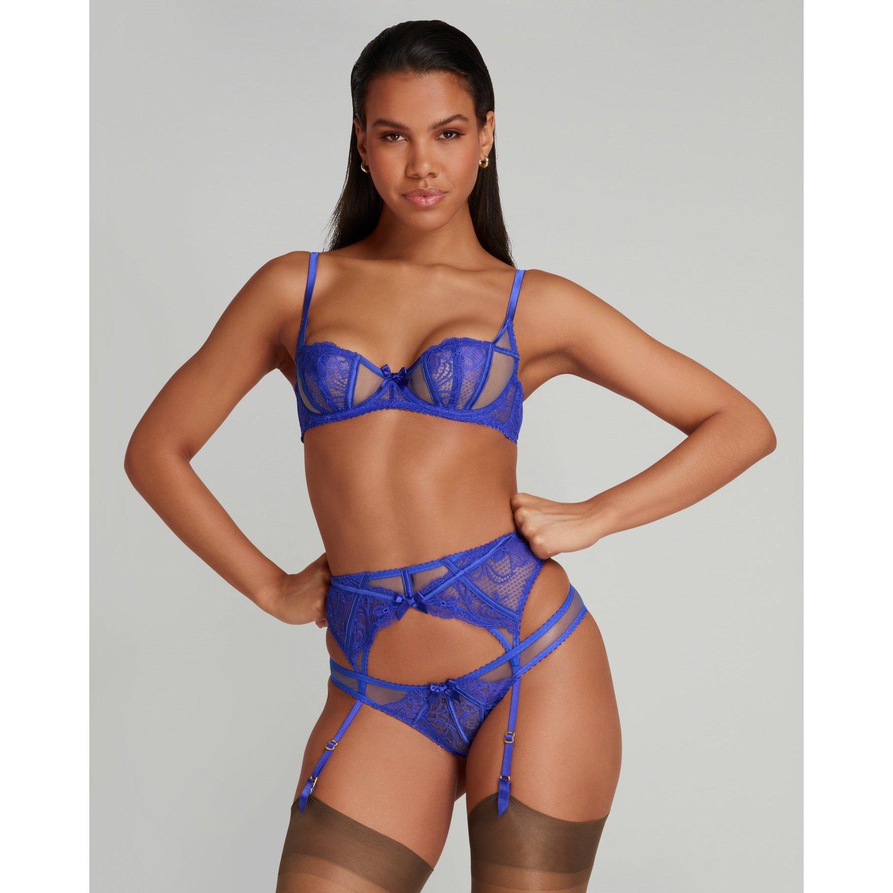 Agent Provocateur ROZLYN Suspender - Cobalt - Size 2