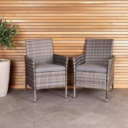Charles Bentley 1 PAIR OF RATTAN CHAIR - GREY