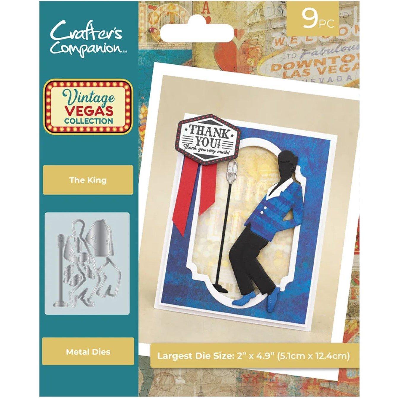 Multi - Crafters Companion - Vintage Vegas Metal Die - The King - 1
