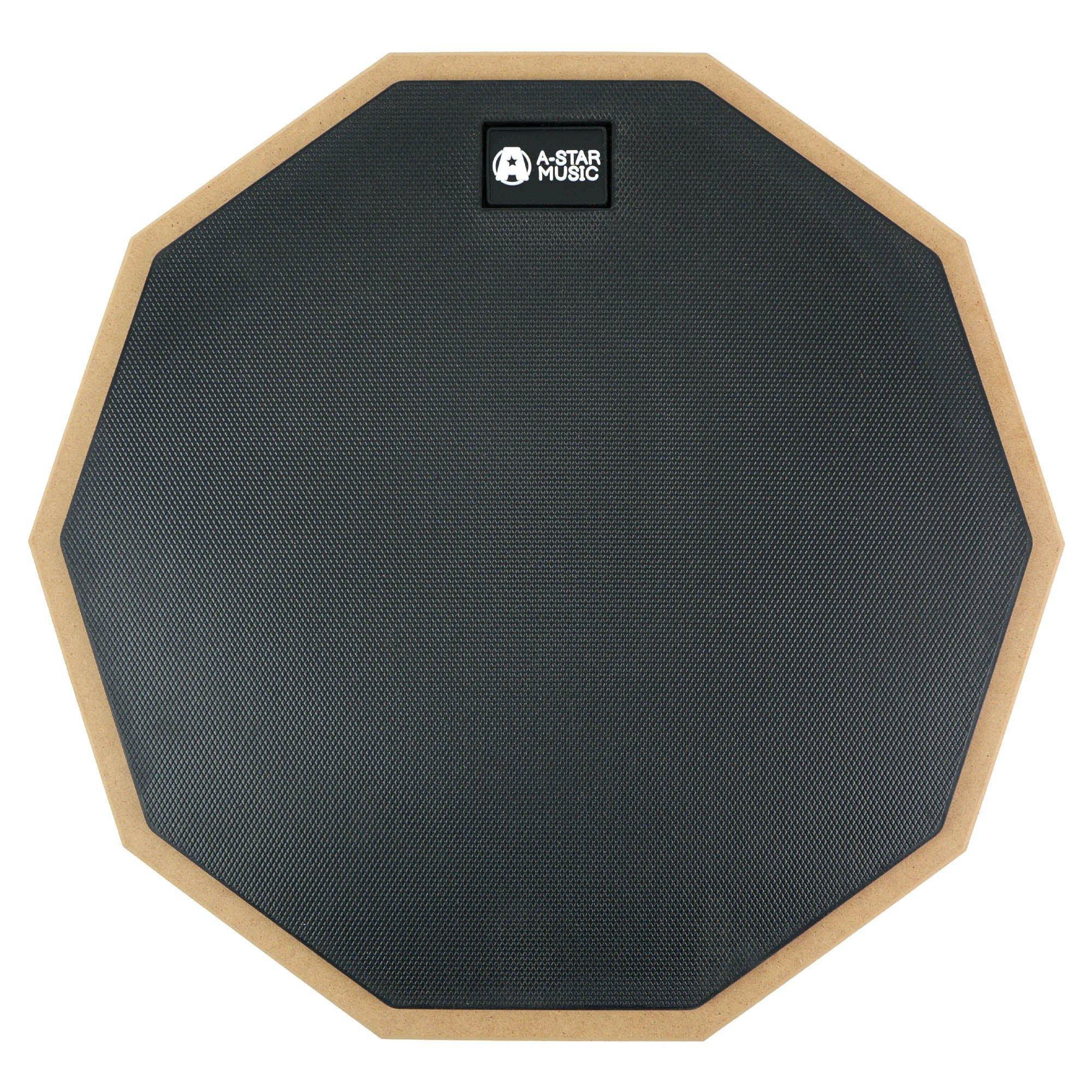A-Star  Drum Pad 12 Inch - Black - Full Size