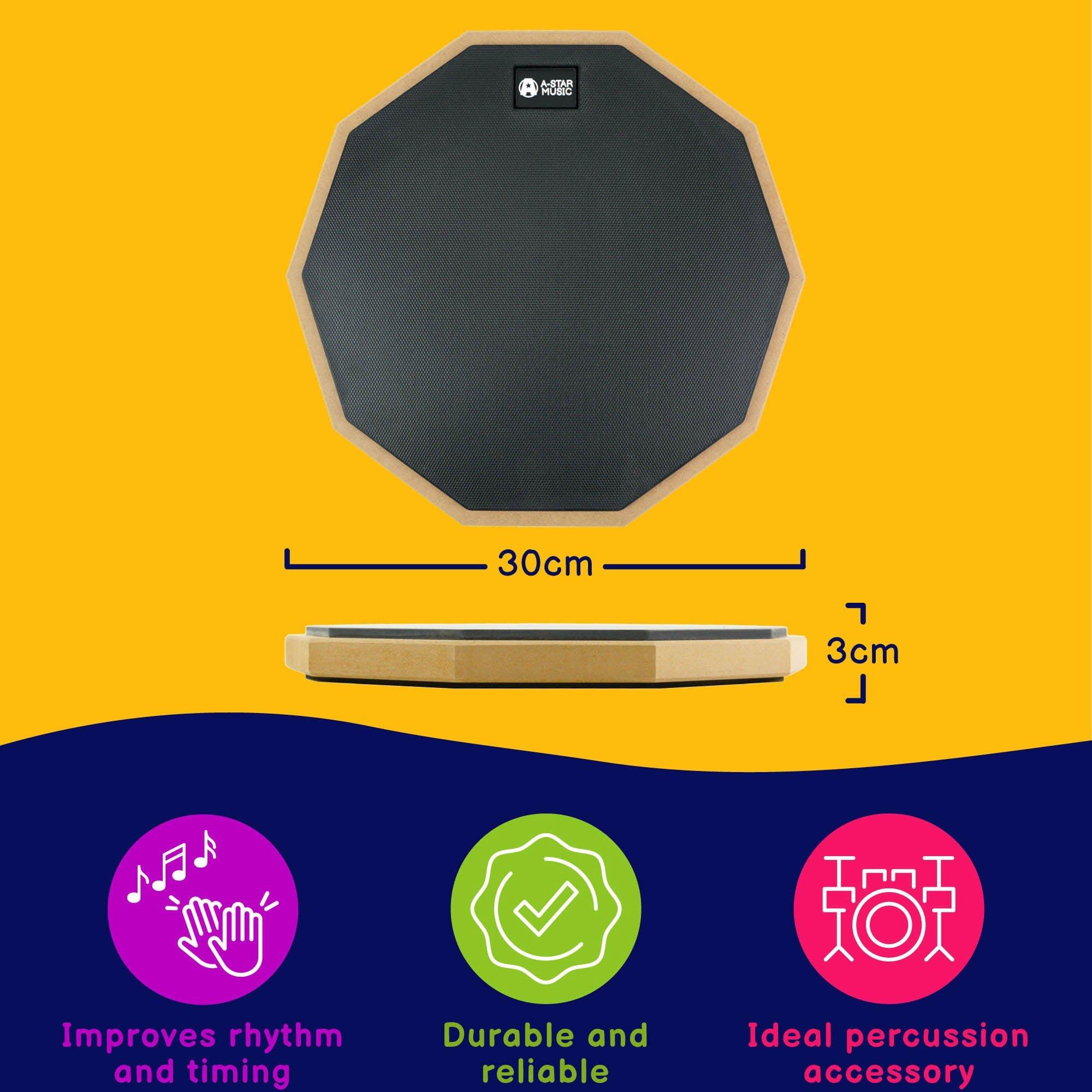 Black - A-Star - Drum Pad 12 Inch - 2