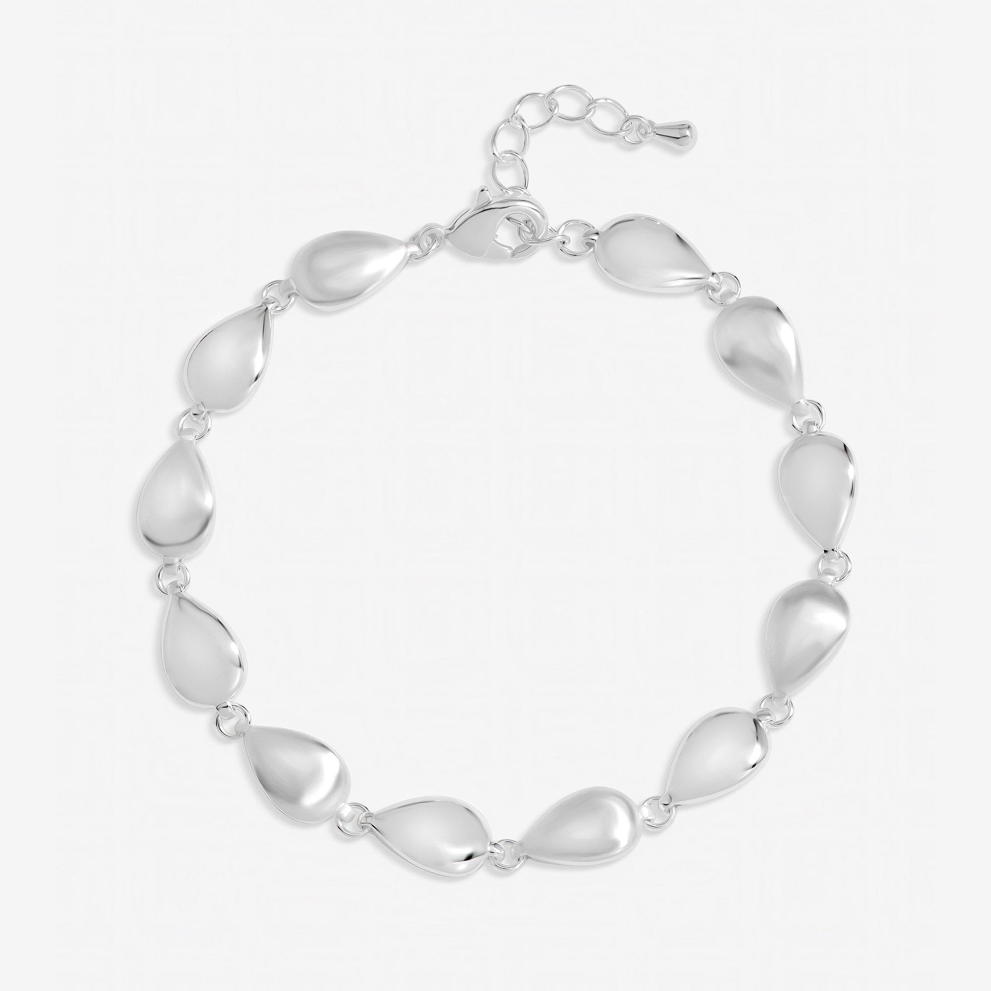Silver - Inicio - Silver Plated Pebble Bracelet - Gift Pouch