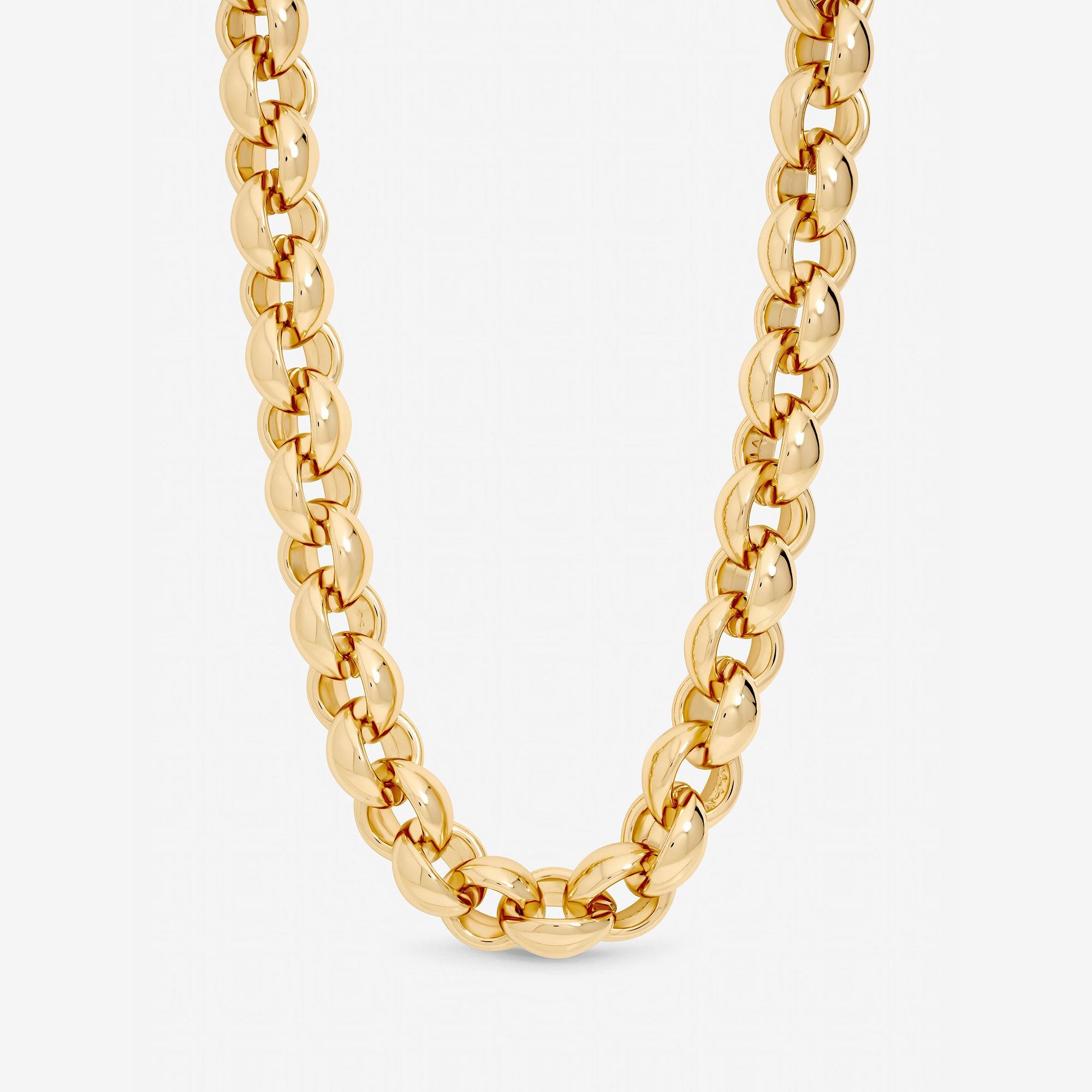 Gold - Mood - Gold Plated Statement Chain Necklace - 1