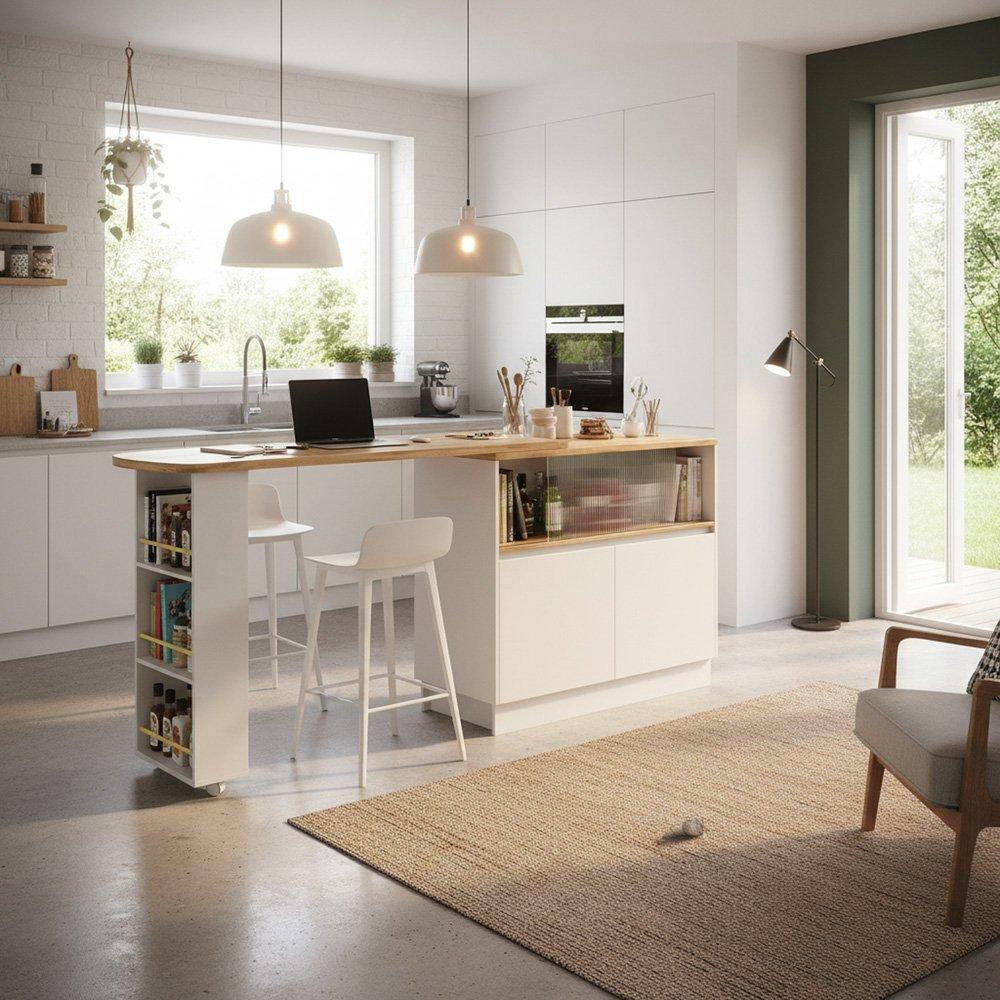 White - Urban Meuble - Modern Wine Rack with Ample Storage - 2