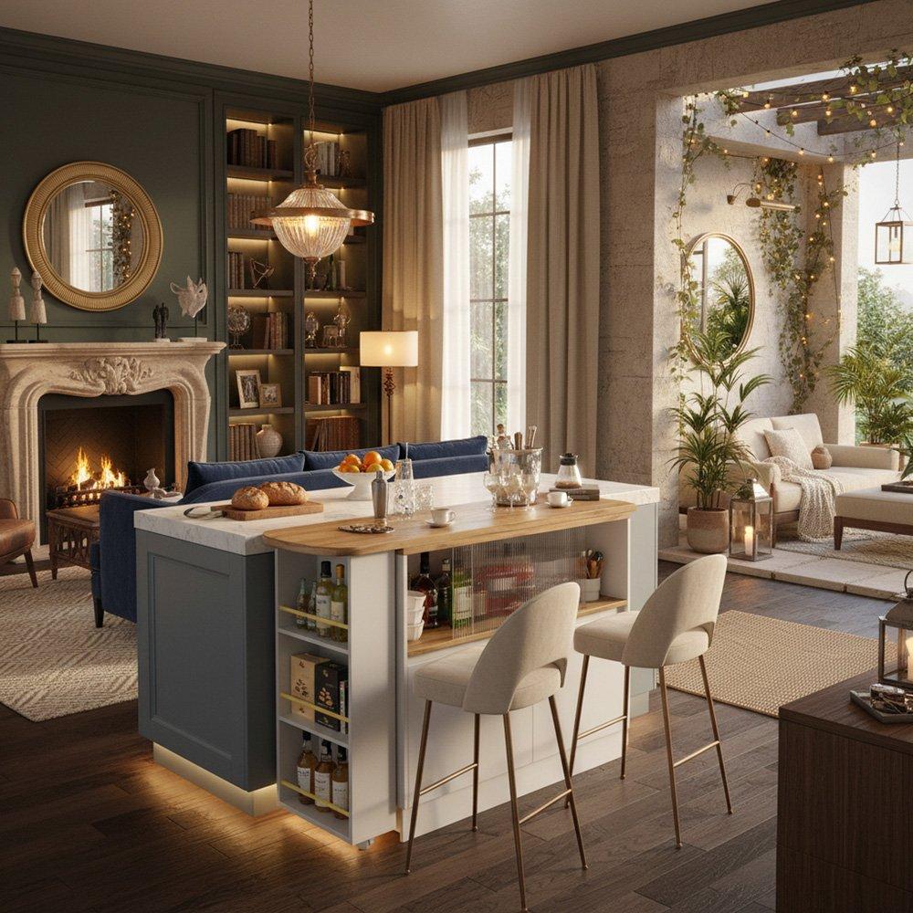 White - Urban Meuble - Modern Wine Rack with Ample Storage - 3