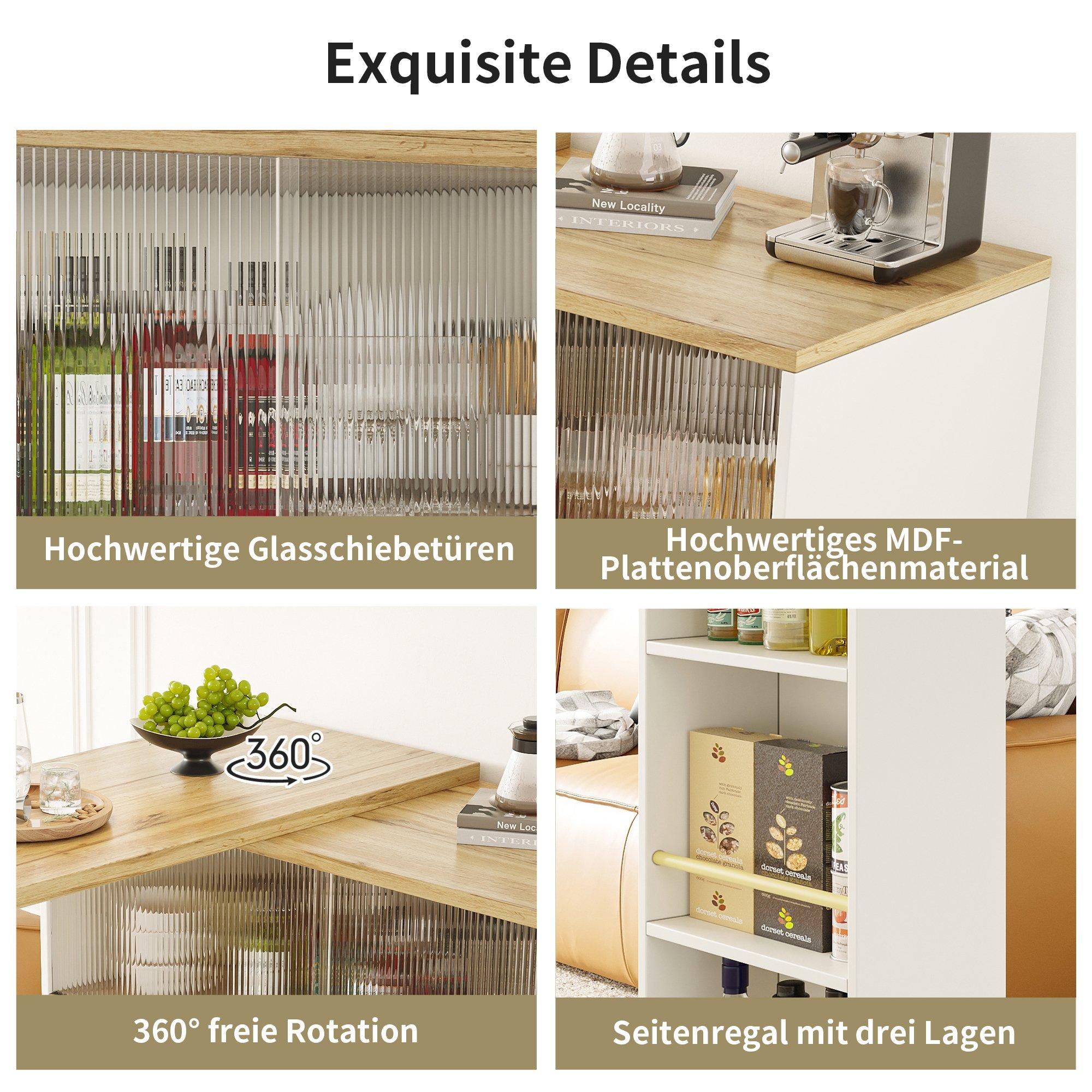 White - Urban Meuble - Modern Wine Rack with Ample Storage - 9