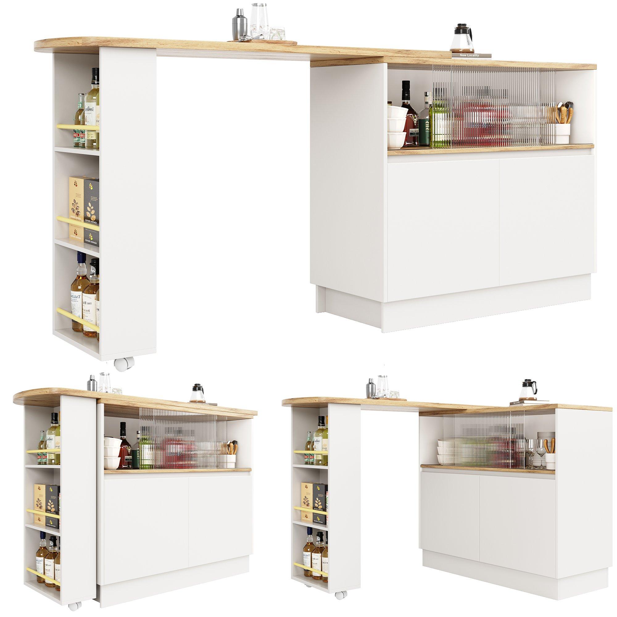 White - Urban Meuble - Modern Wine Rack with Ample Storage - 10