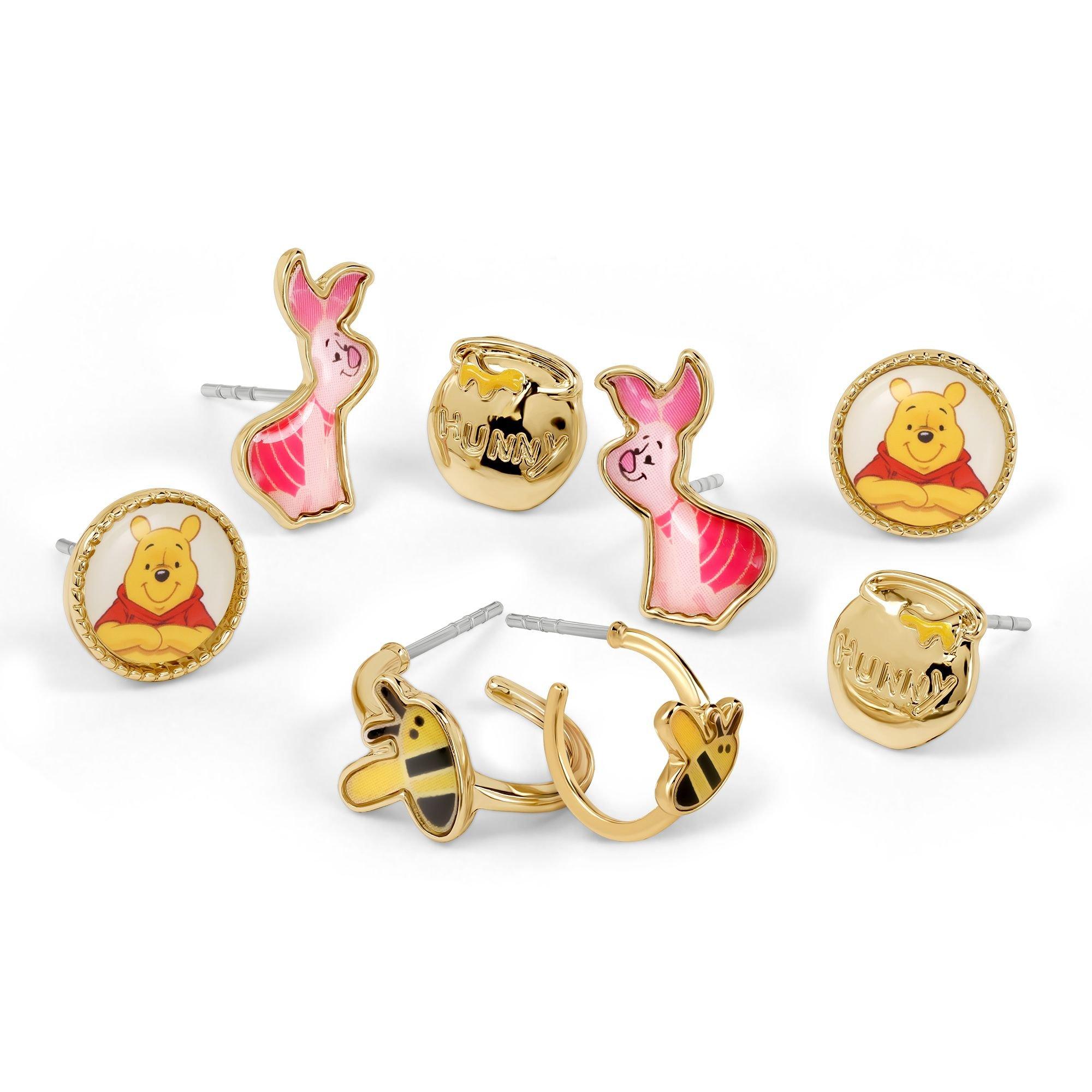 Gold - Winnie The Pooh - Winnie the Pooh 4 PC earring set - 1