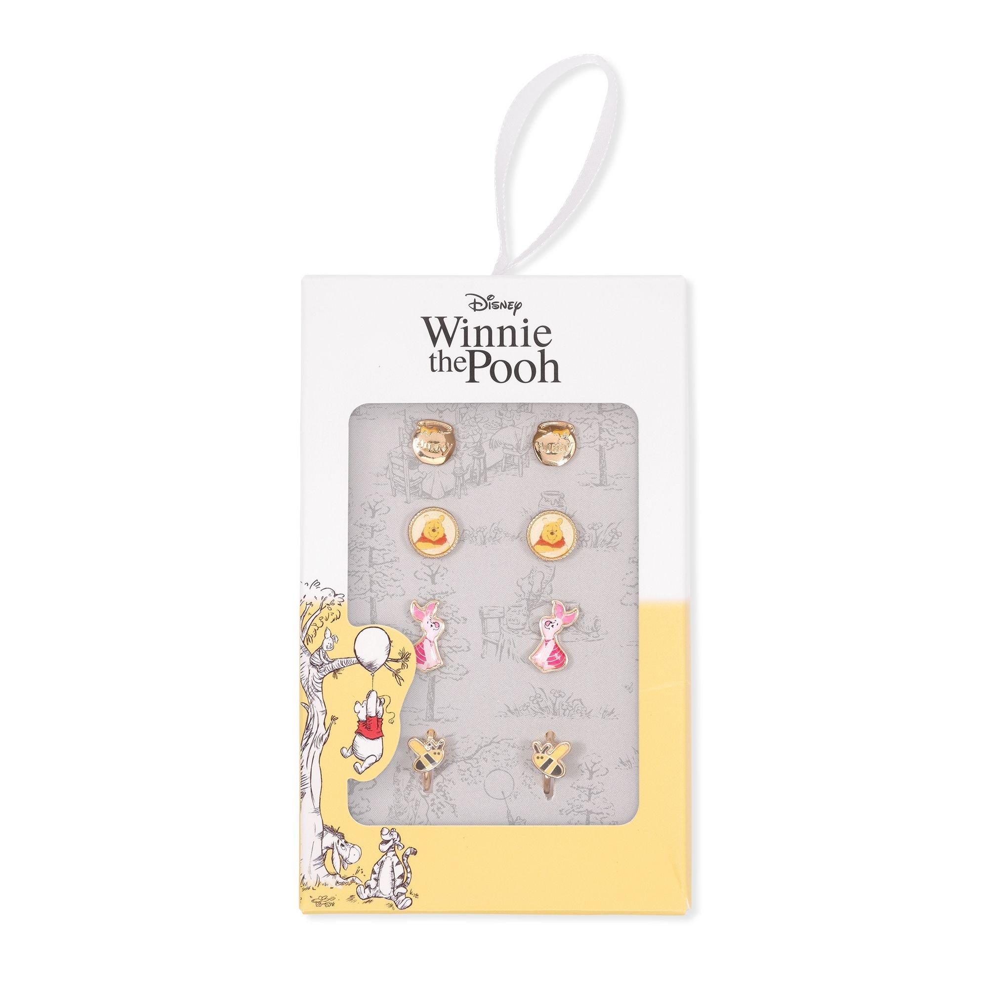 Gold - Winnie The Pooh - Winnie the Pooh 4 PC earring set - 3
