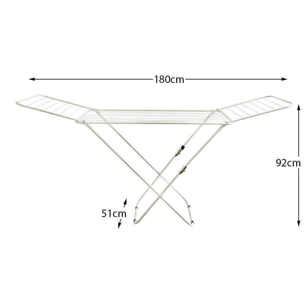 White - Lassic - Home Vida Winged Folding Clothes Airer - 2