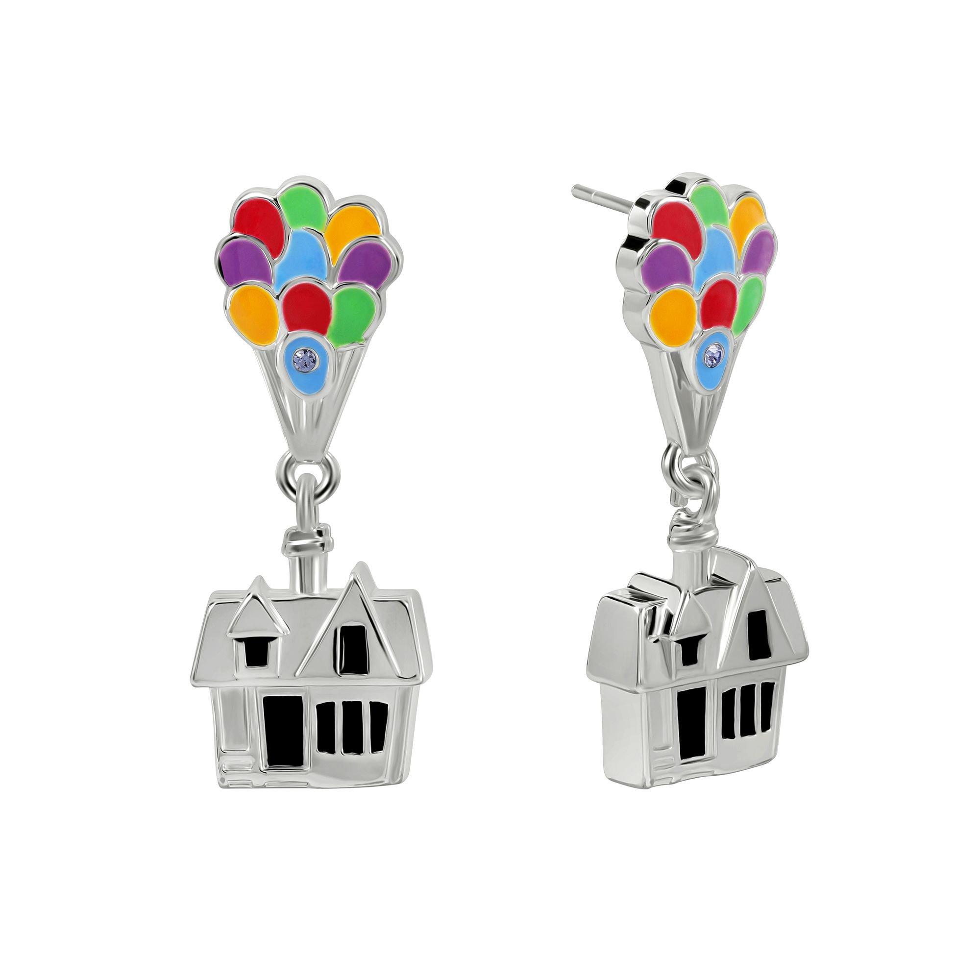 Silver - Disney - Disney Pixar Up balloon house dangle earrings - 1