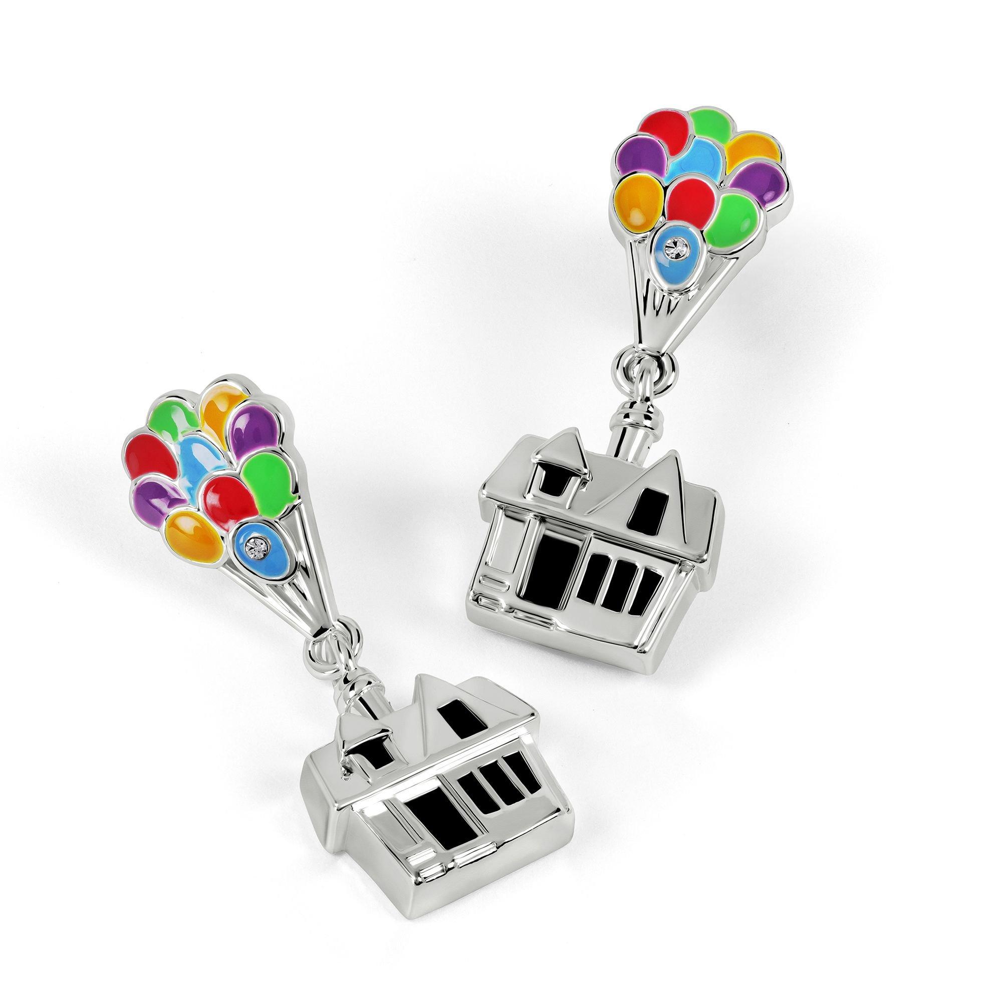 Silver - Disney - Disney Pixar Up balloon house dangle earrings - 2