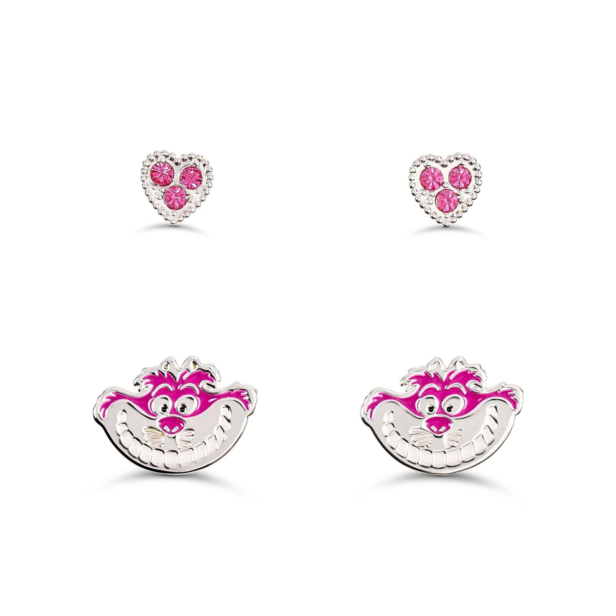 Silver - Disney - Disney Cheshire Cat silver plated earring set - 1
