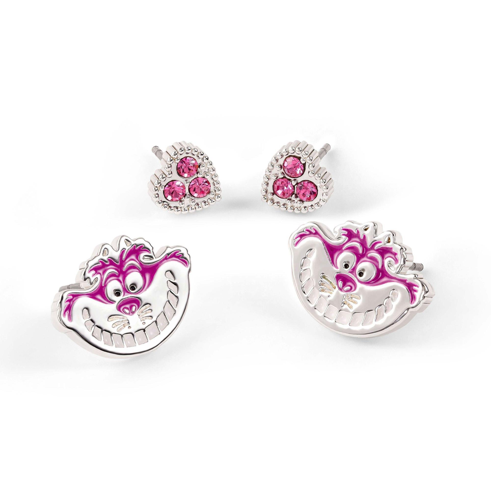 Silver - Disney - Disney Cheshire Cat silver plated earring set - 2