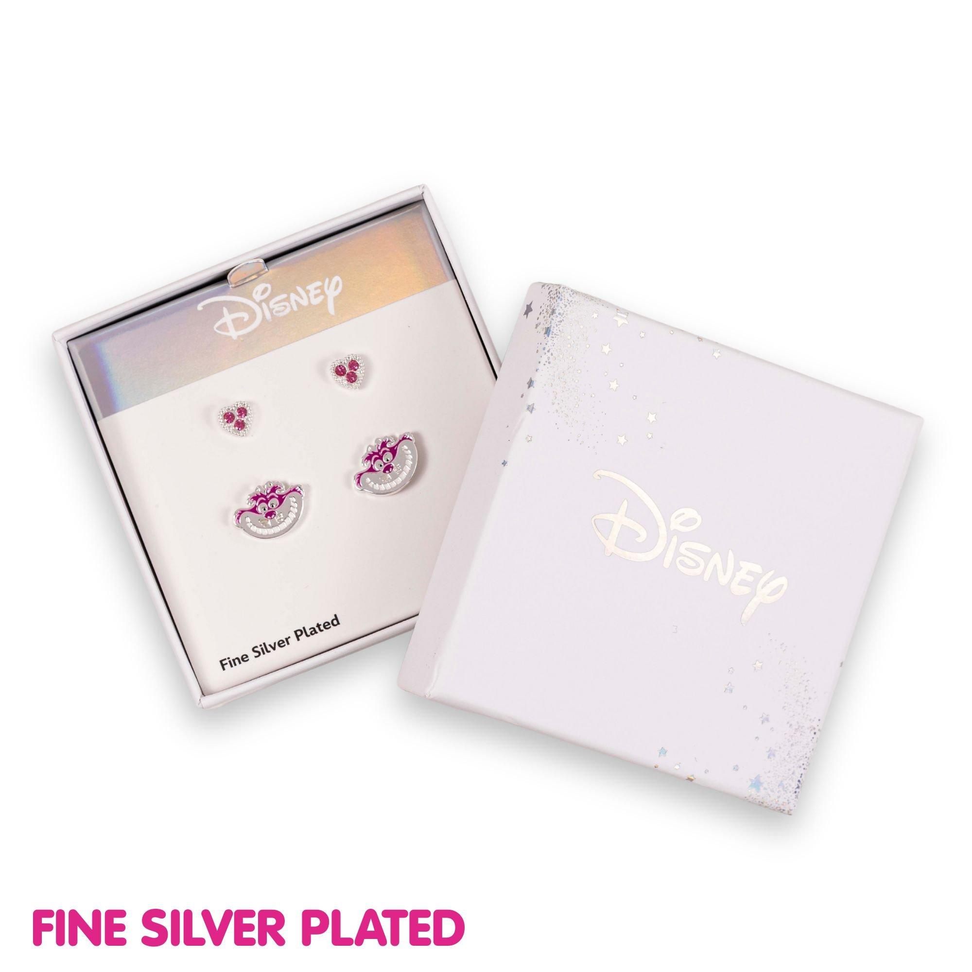 Silver - Disney - Disney Cheshire Cat silver plated earring set - 3