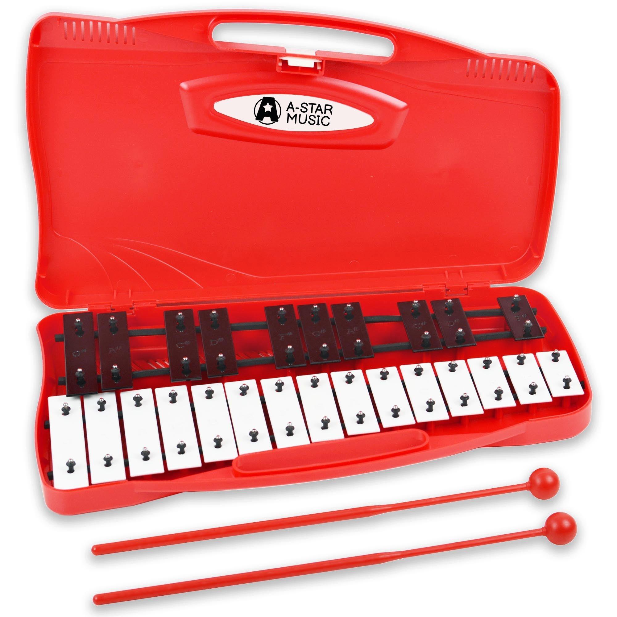 Red - A-Star - A-Star 25 Note Chromatic Glockenspiel - Rainbow - 1