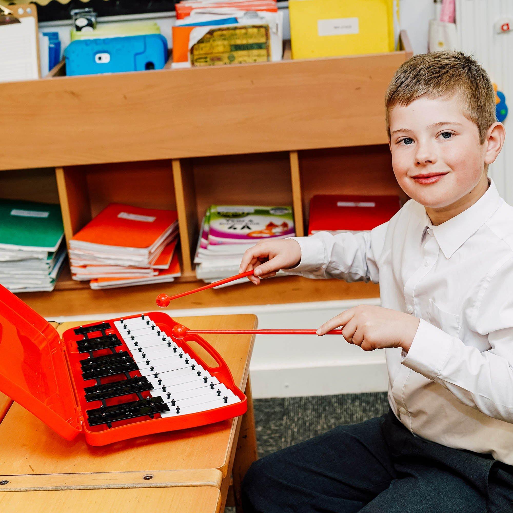 Red - A-Star - A-Star 25 Note Chromatic Glockenspiel - Rainbow - 4