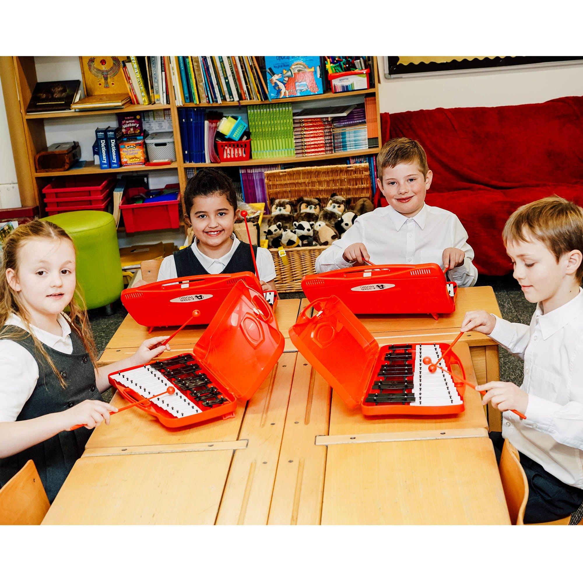 Red - A-Star - A-Star 25 Note Chromatic Glockenspiel - Rainbow - 5