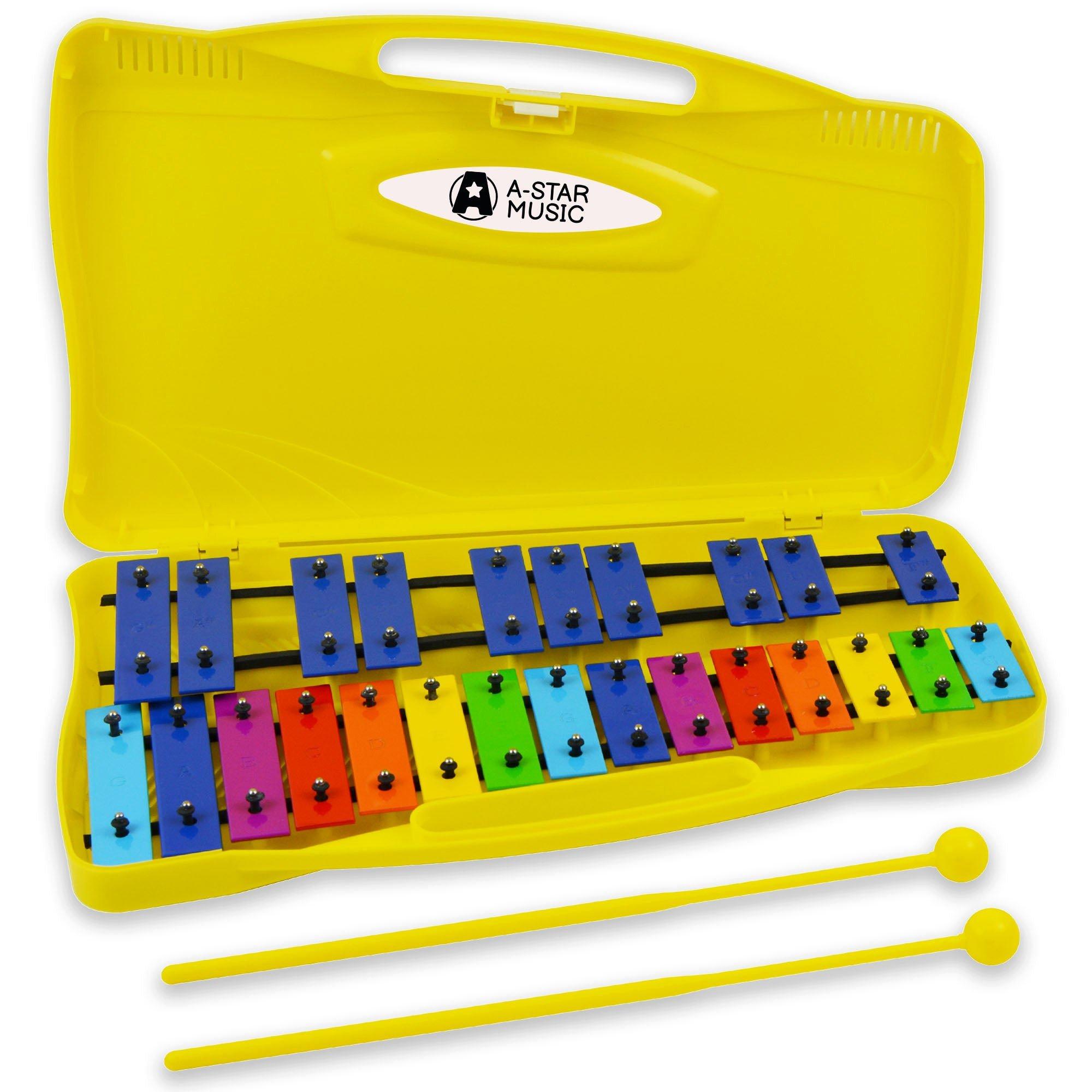 A-Star 25 Note Chromatic Glockenspiel - Yellow - Image 9