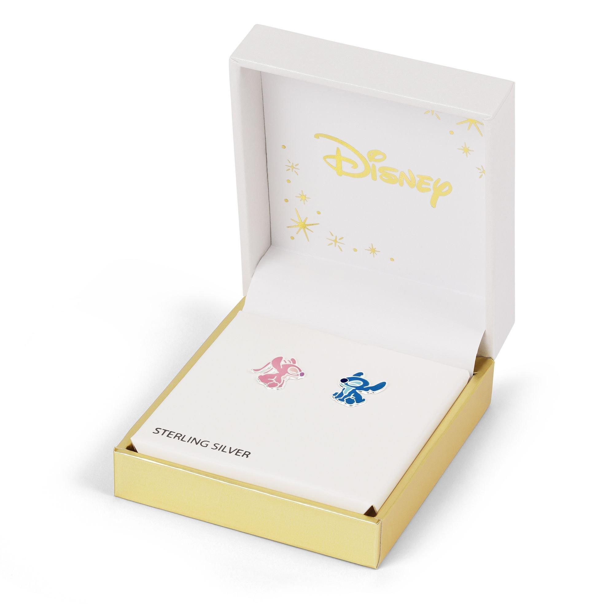 Silver - Disney Stitch - Stitch & Angel sterling silver 925 stud earrings - 5
