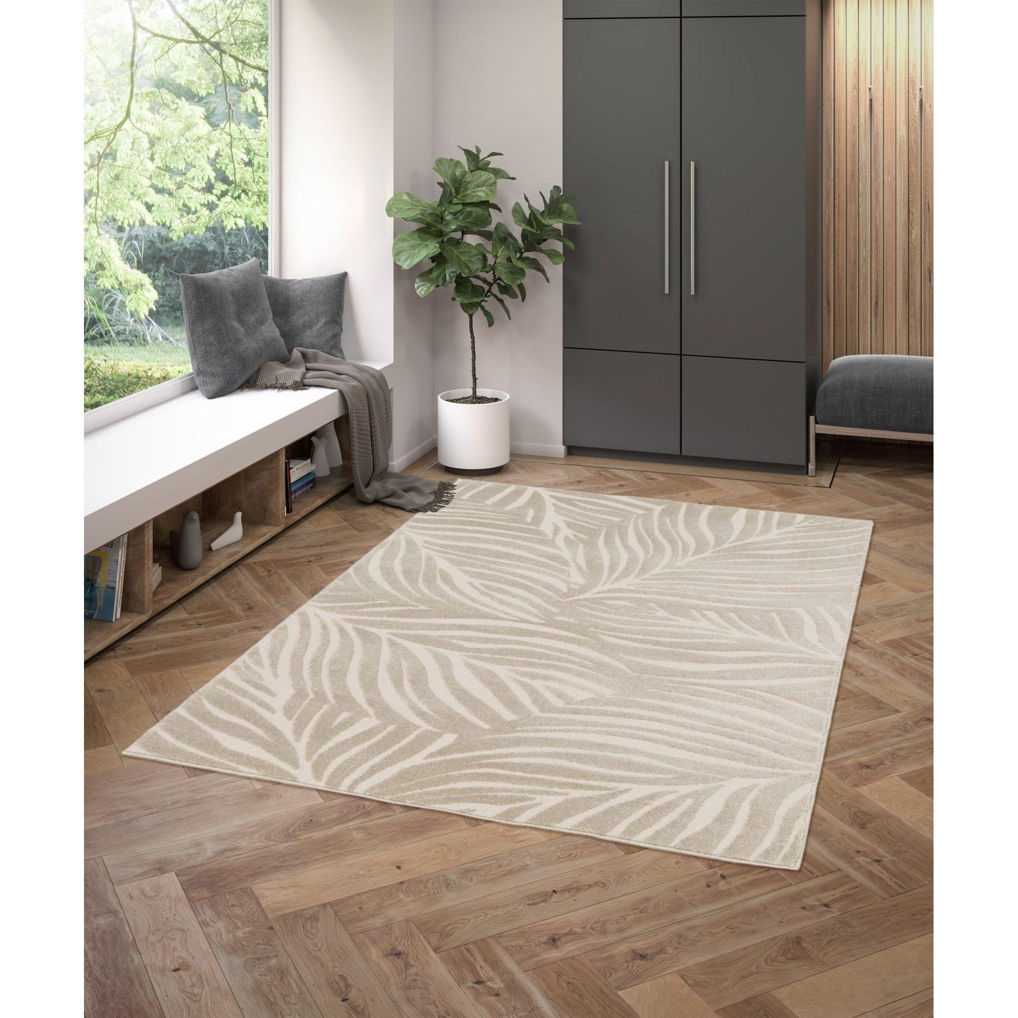 Homemaker  Milan Leaves Rug Natural - 120x170cm