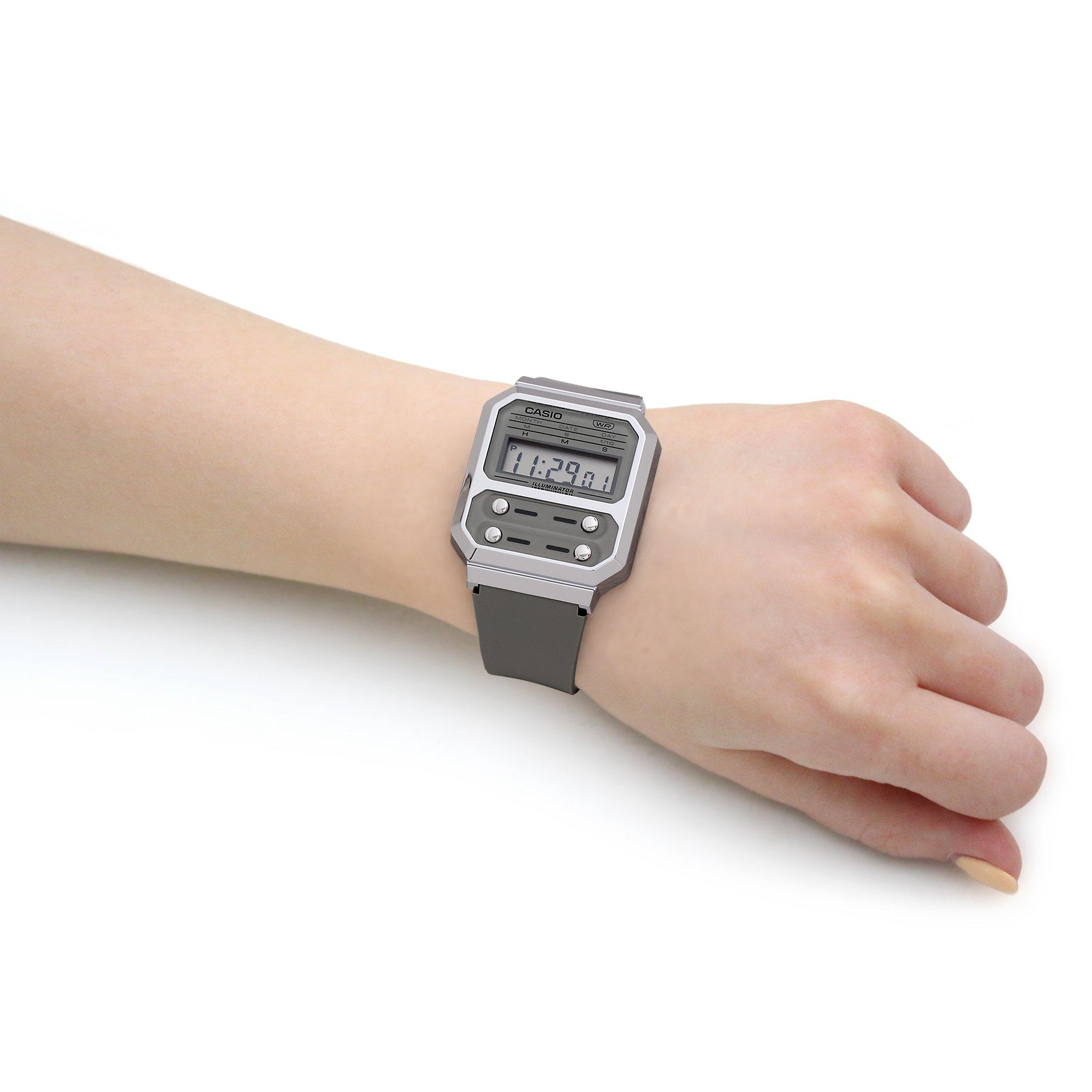 Sage - Casio - Vintage Watch A100WEF-3AEF - 6