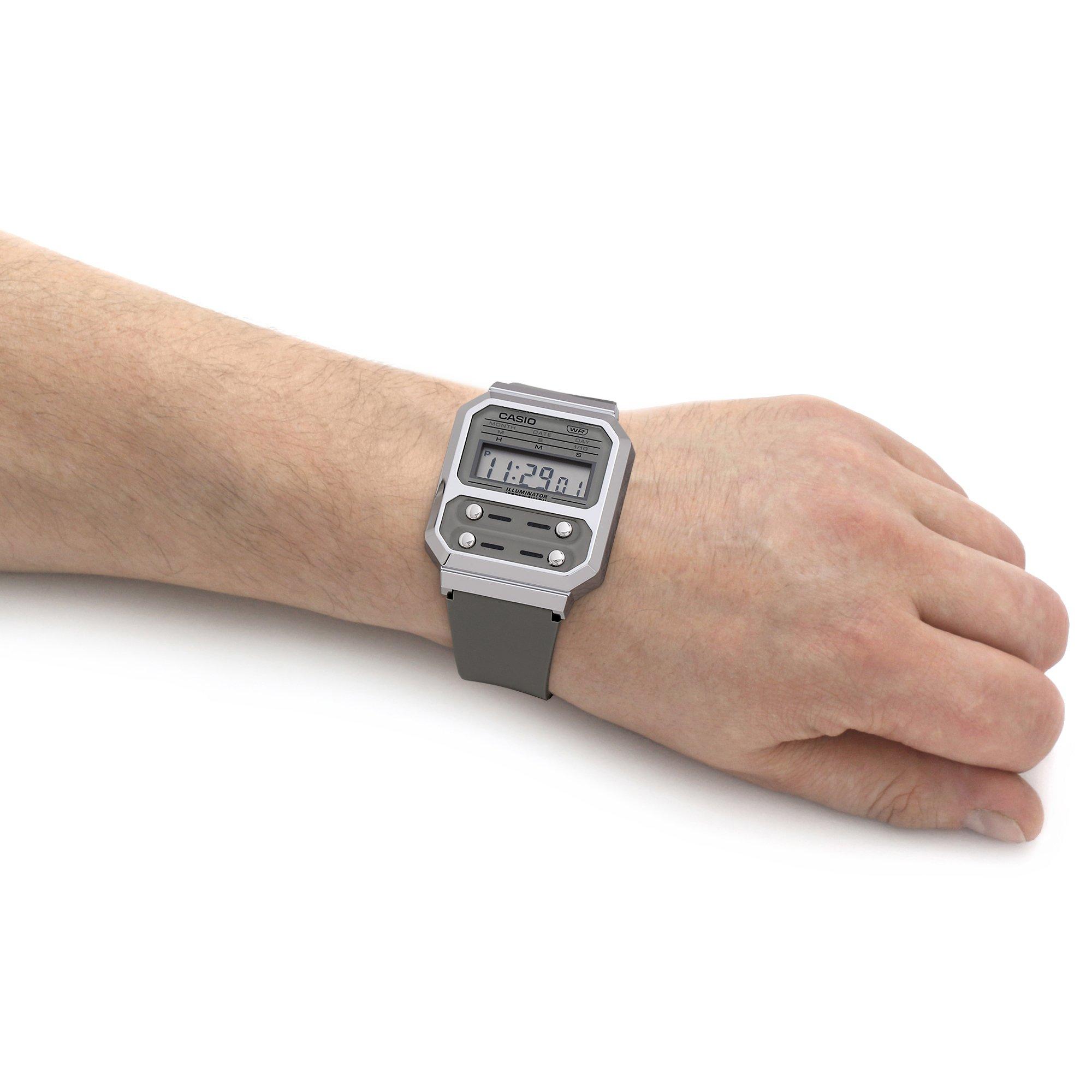 Sage - Casio - Vintage Watch A100WEF-3AEF - 7