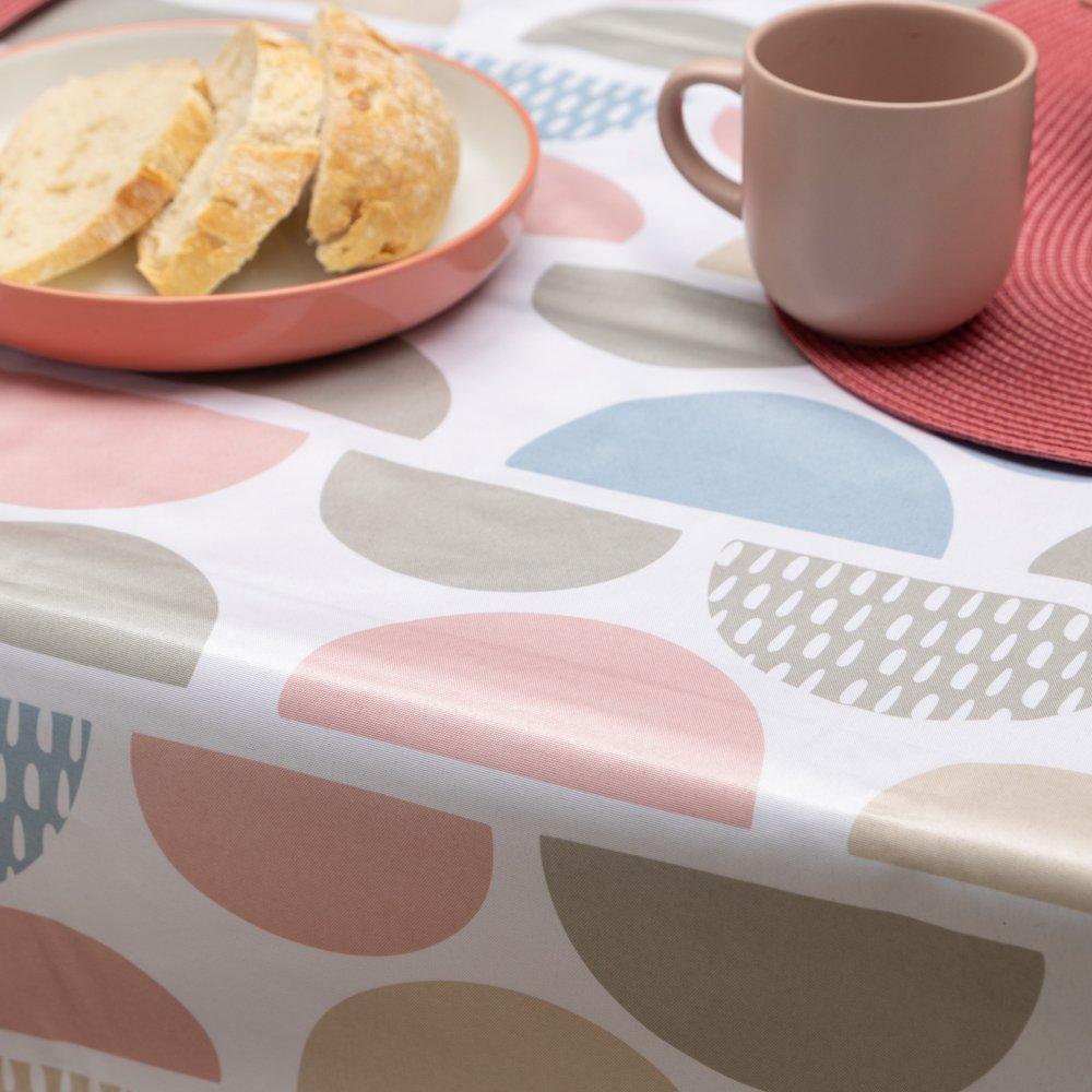 Multi - D C Fix - Fancy Circles Wipe Clean Polyester Tablecloth - 3