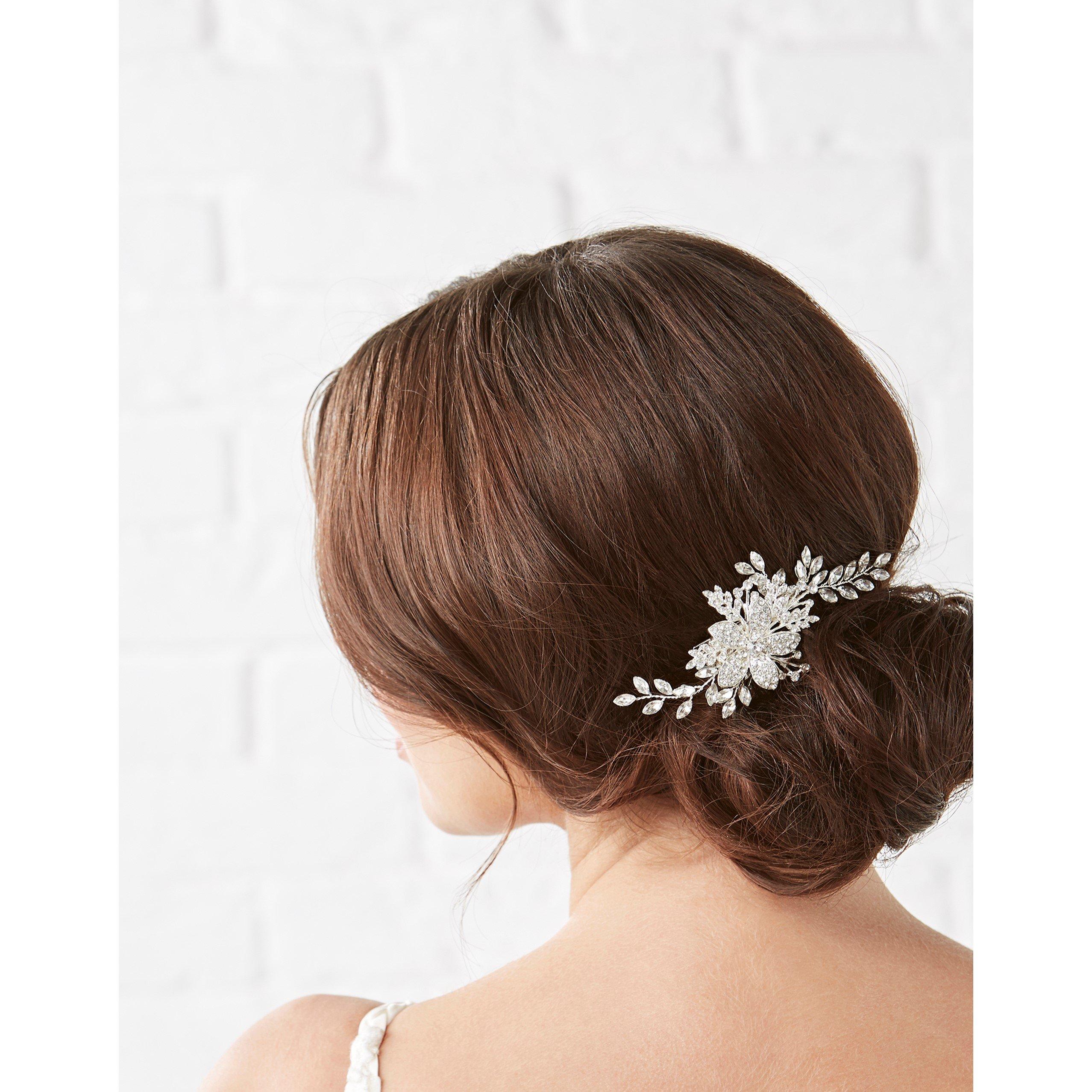 Silver - Jon Richard - Darcey Pave Leaf Slide - 2