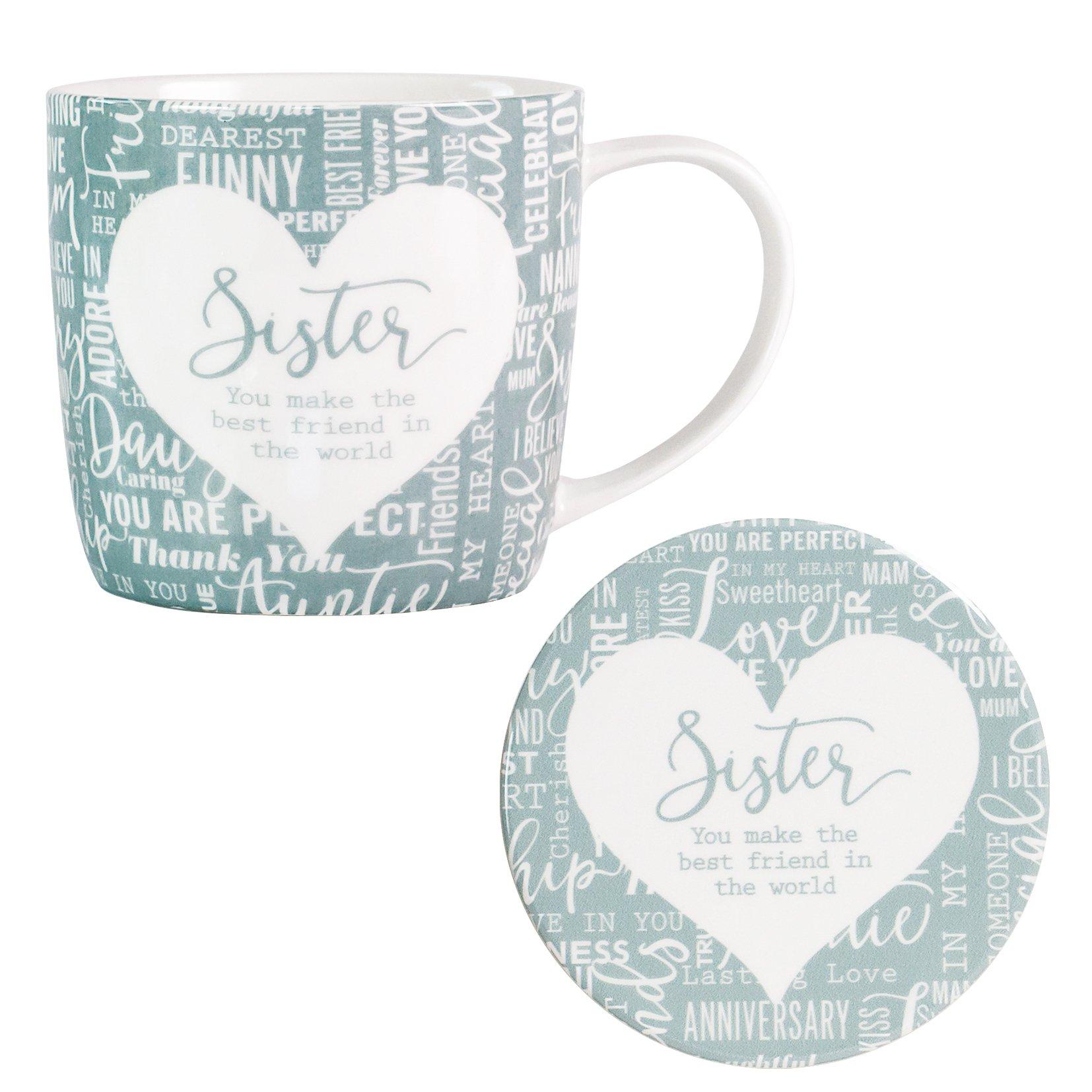 Blue - Said With Sentiment - 7155 - Sister Mug & Coaster