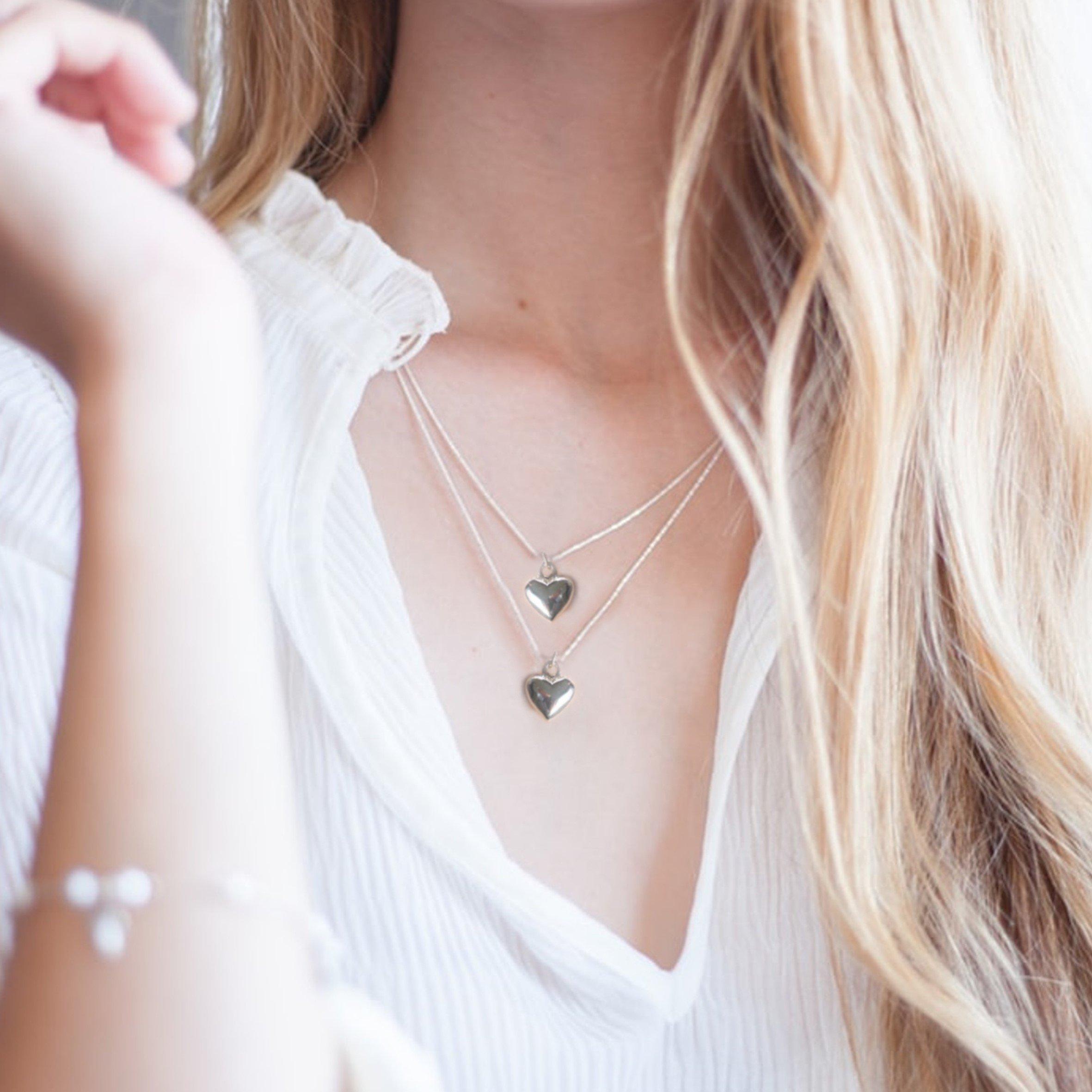 Silver - Aye Do Gifts - Heart Necklace & Sister Gift Card 613-CDSS-NKhrt - 2